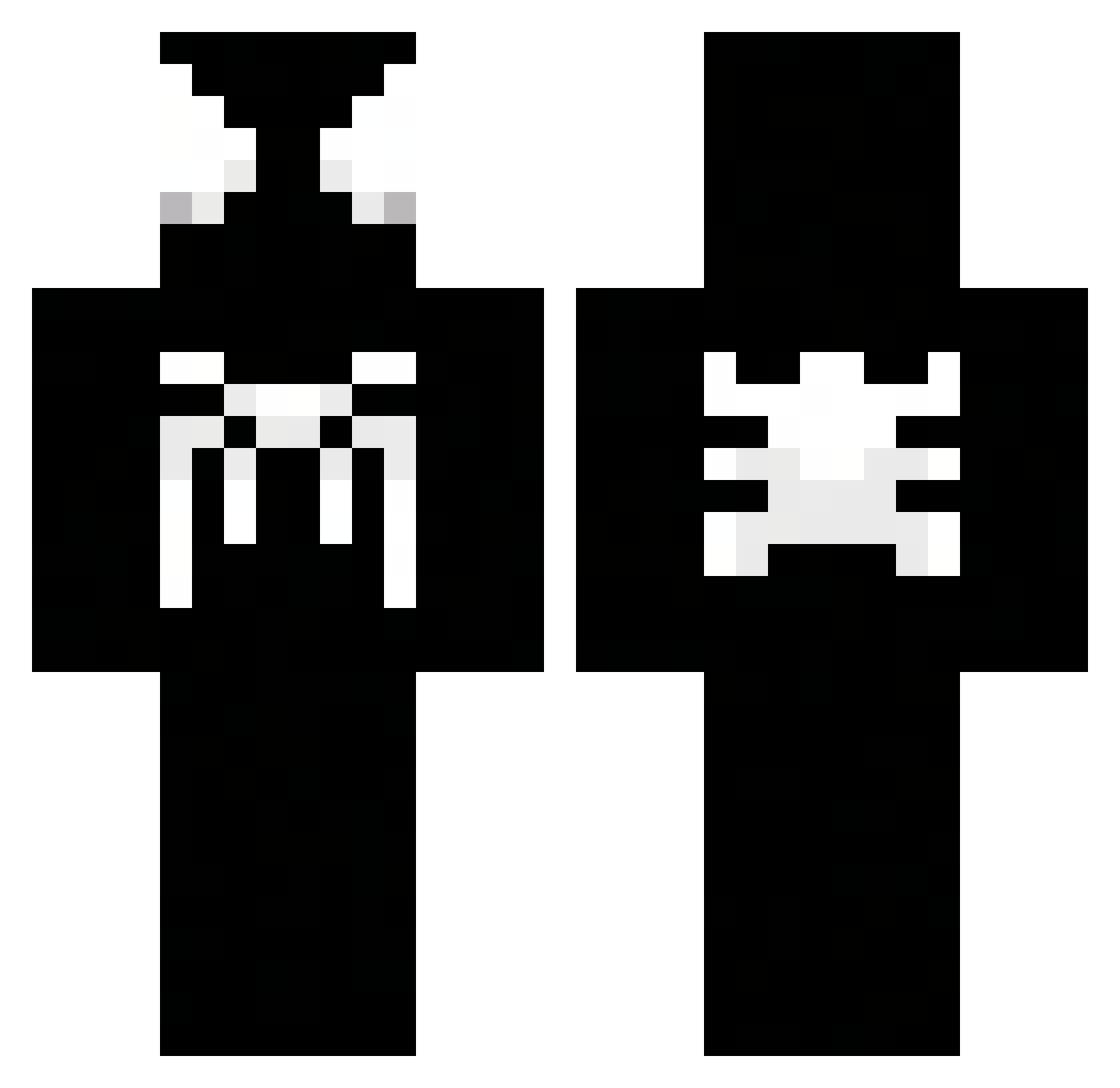 hb7q Minecraft skin, front and back view