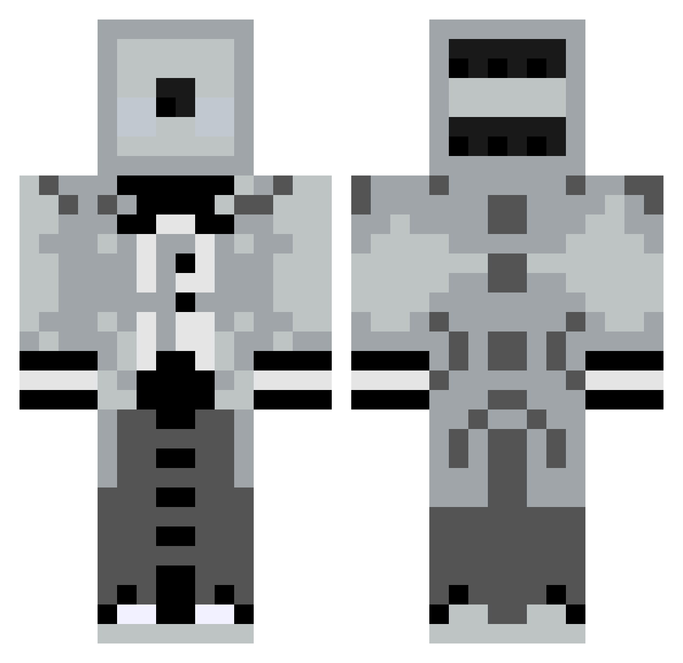 Fords Minecraft skin, front and back view