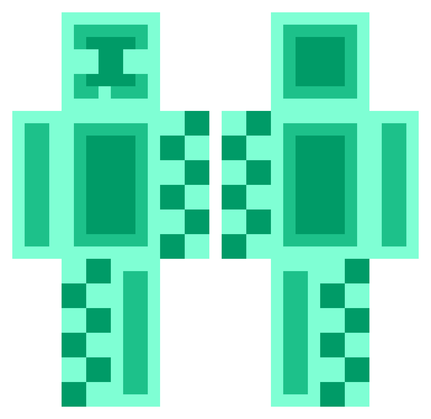 T1mAkhmat1st Minecraft skin, front and back view
