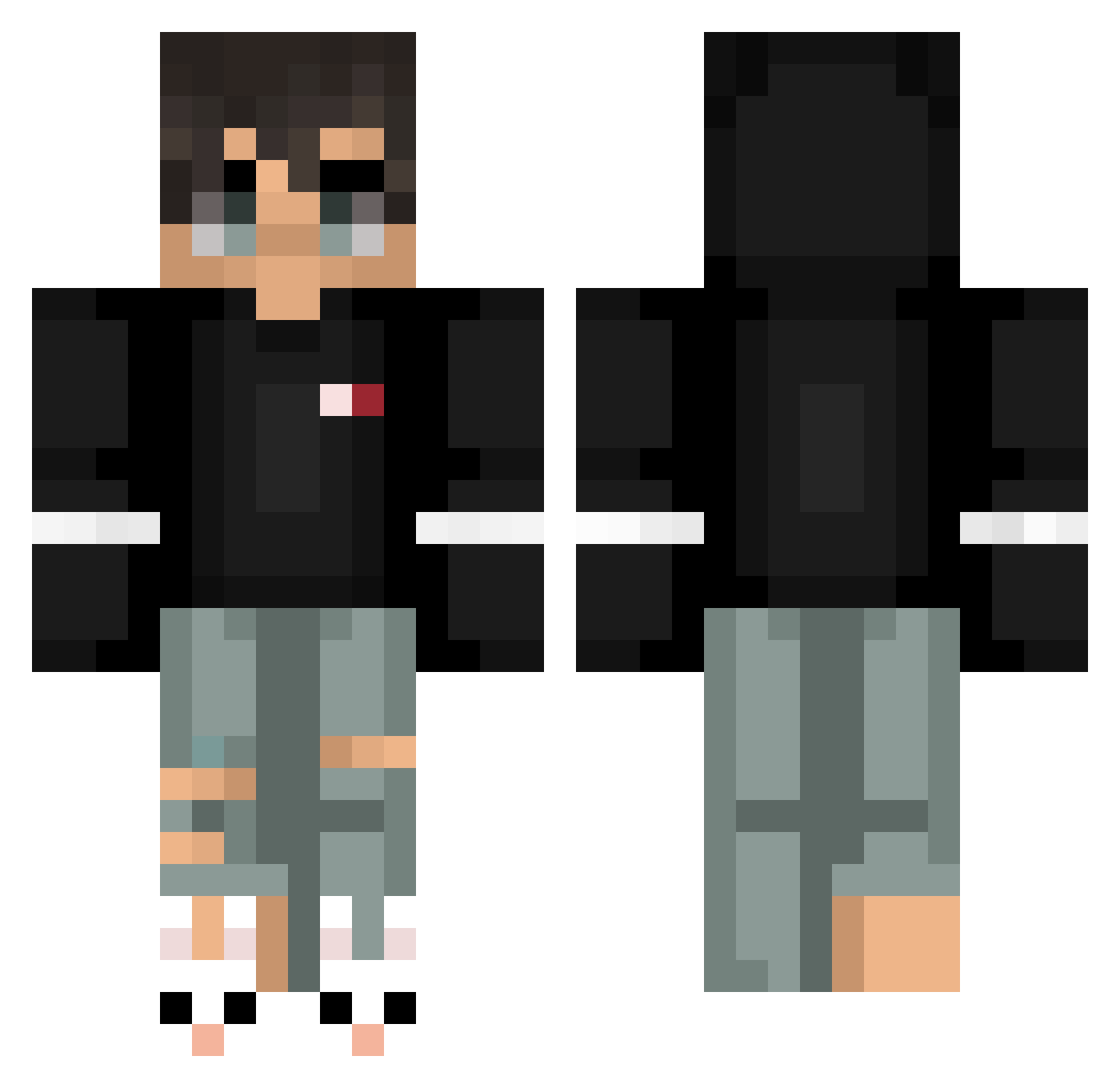 Nephis_ Minecraft skin, front and back view