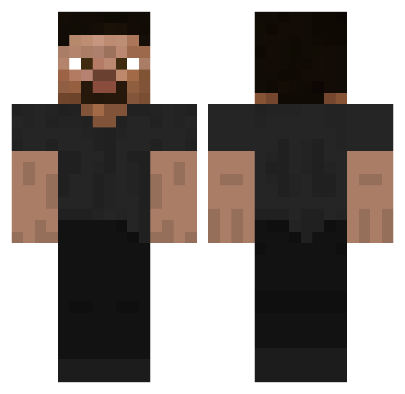 qjheiscfuiq Minecraft skin, front and back view