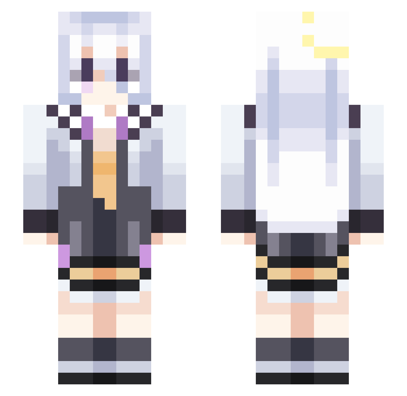 karitti Minecraft skin, front and back view