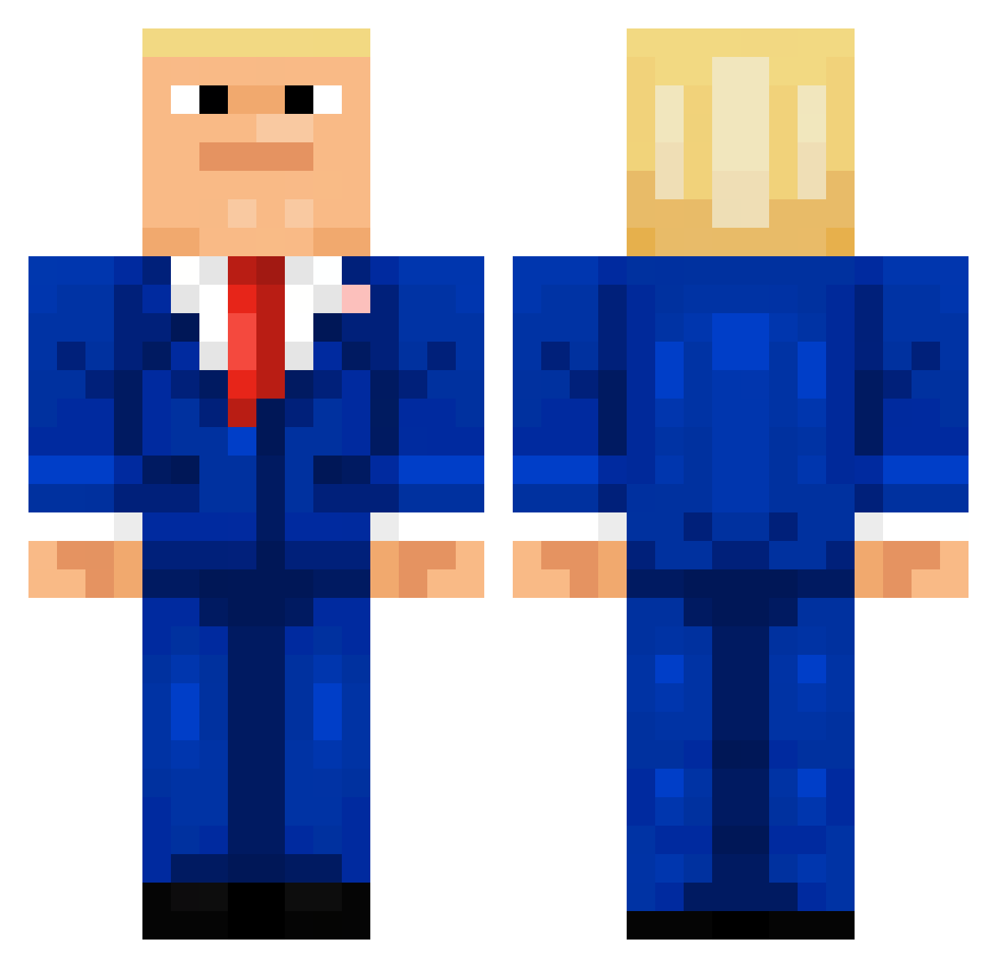zak2775 Minecraft skin, front and back view