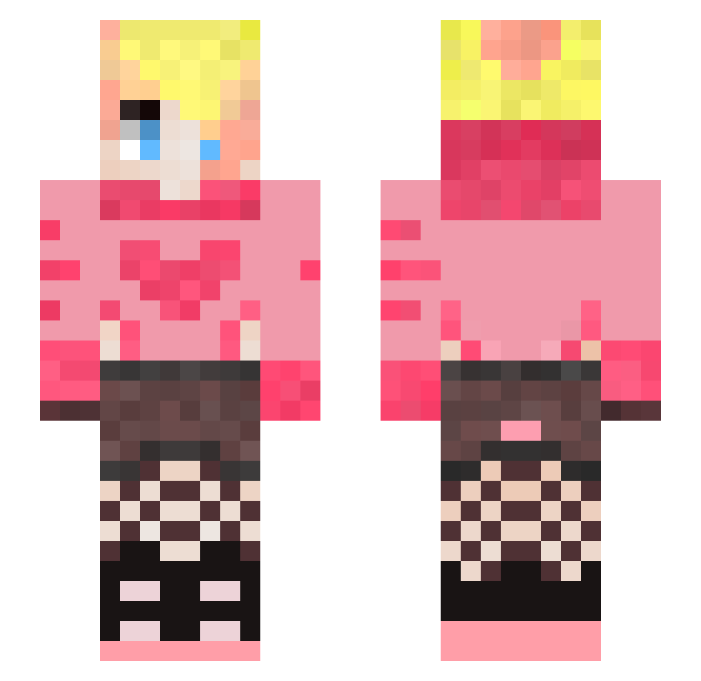 Astral_Sea Minecraft skin, front and back view