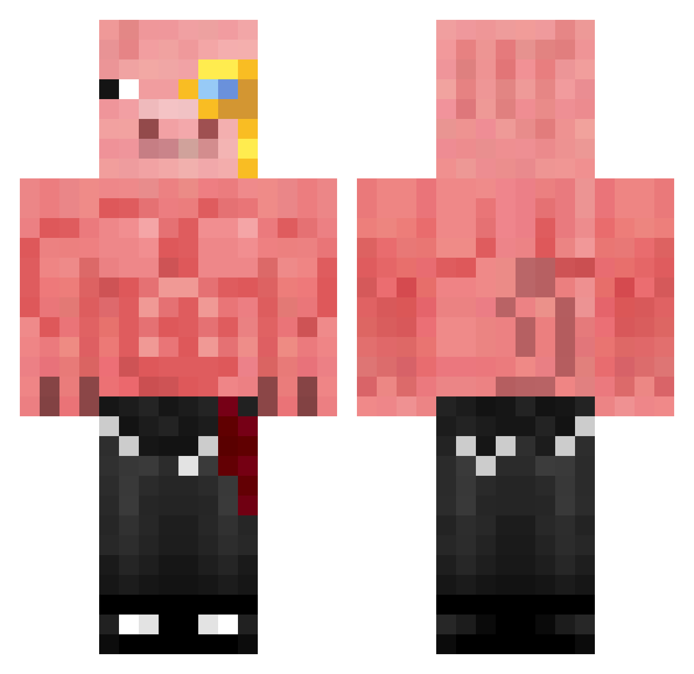 robiseqqqq Minecraft skin, front and back view