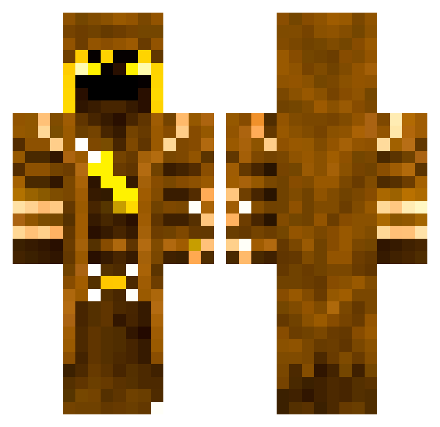 Exra__ Minecraft skin, front and back view