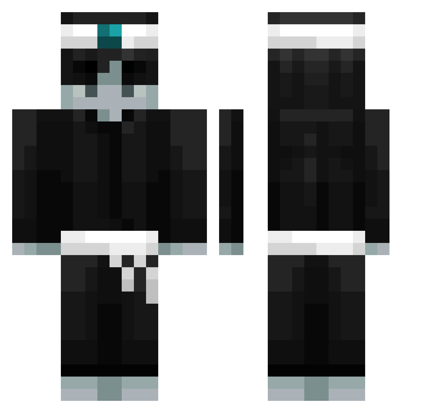 HT1btw Minecraft skin, front and back view