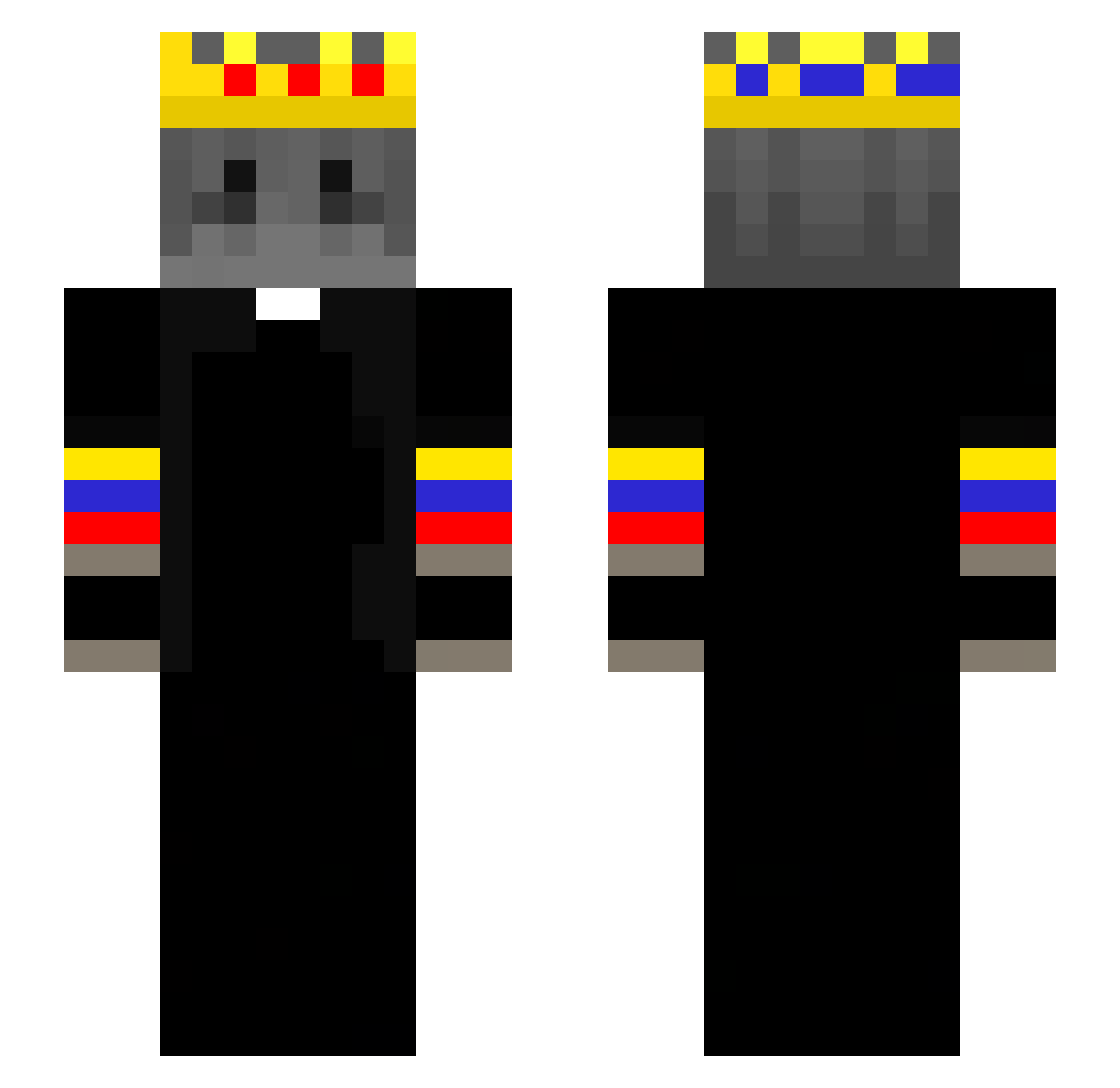 iKenteo Minecraft skin, front and back view