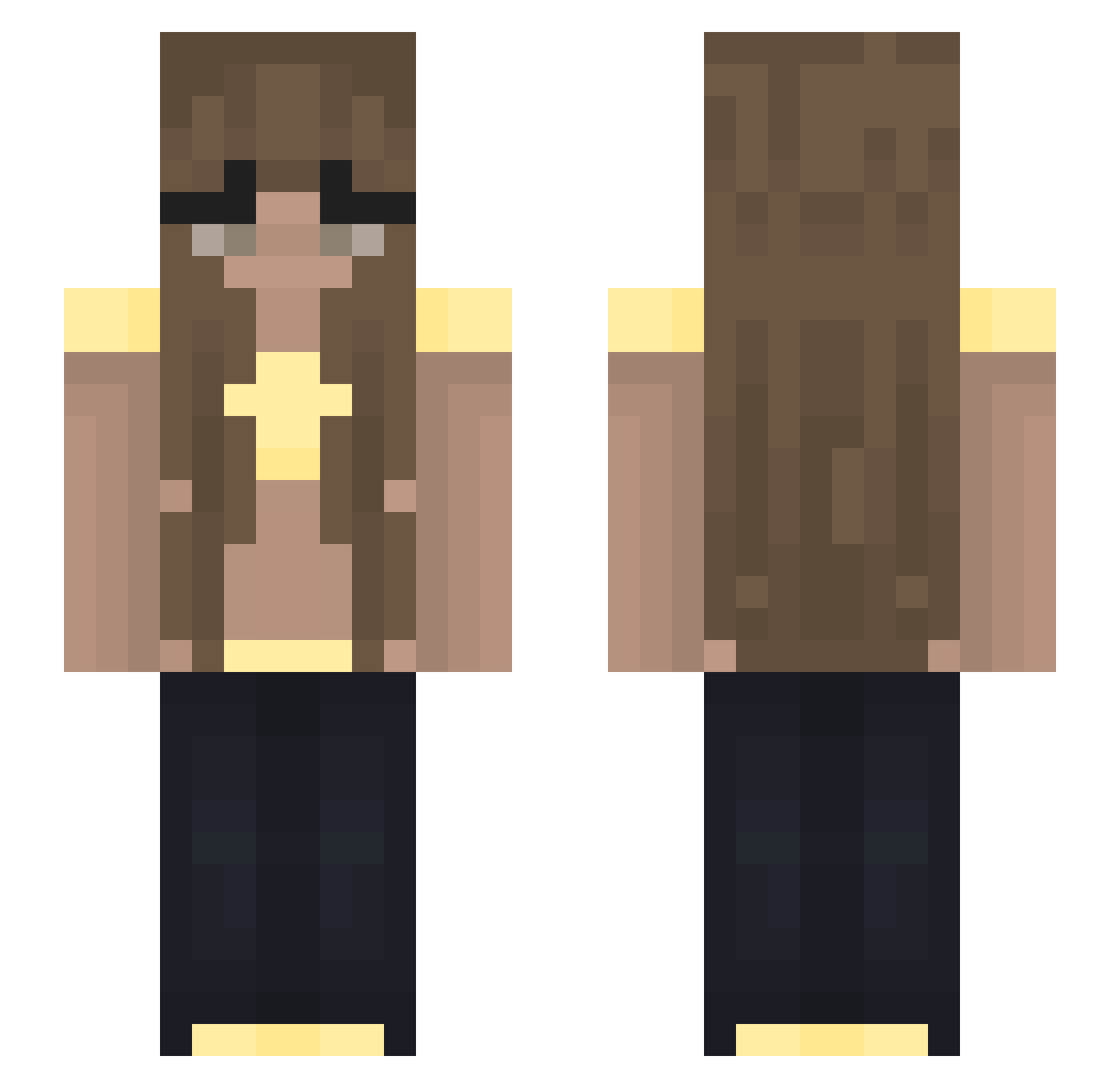 zozolek0_0 Minecraft skin, front and back view