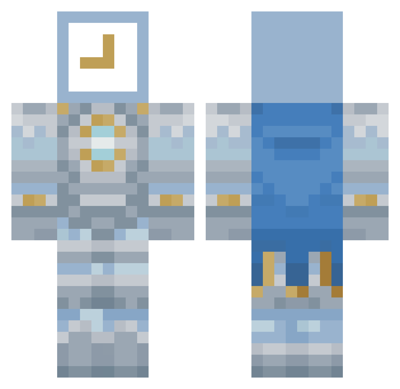 CoolCatGames Minecraft skin, front and back view