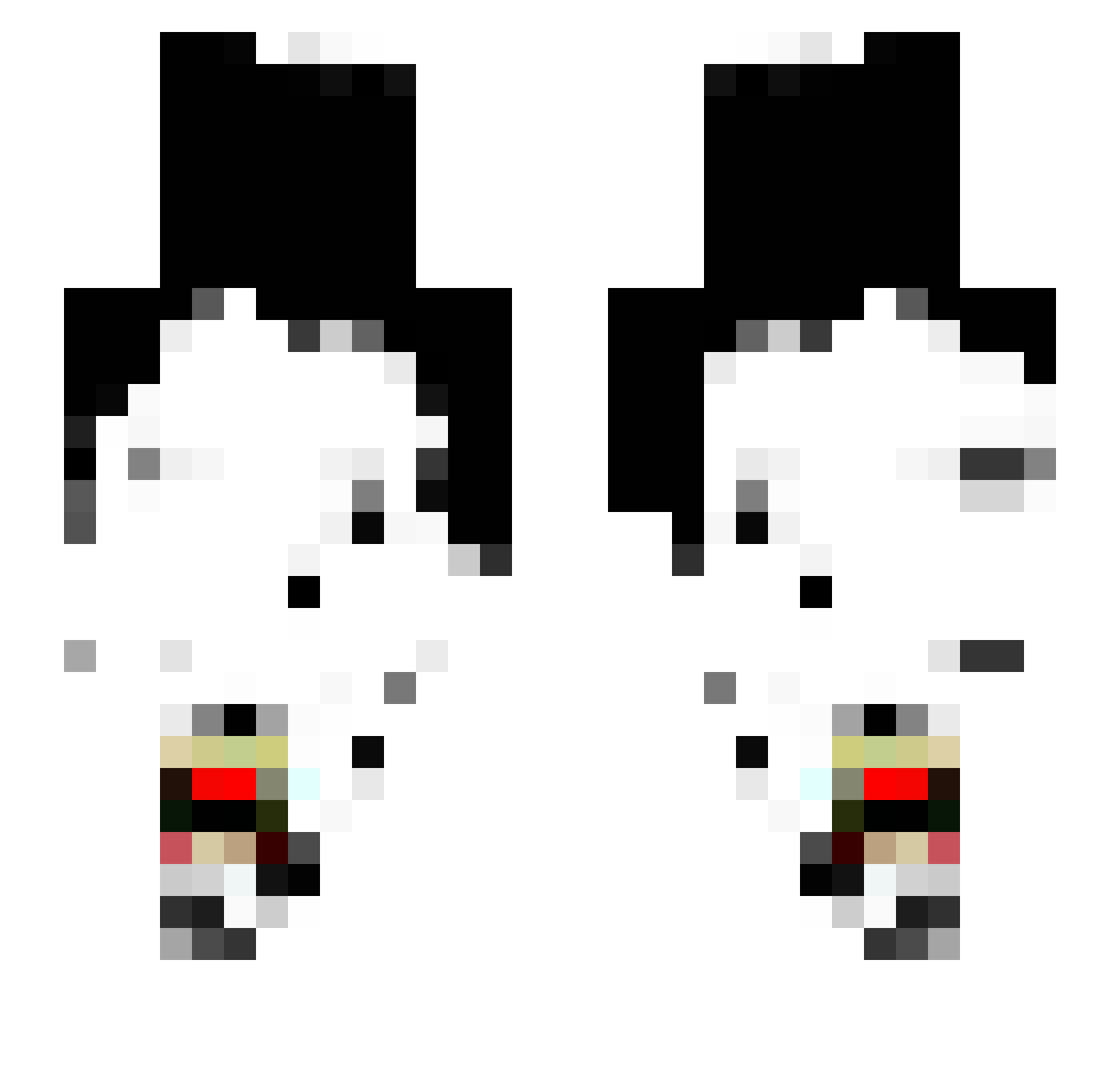 rosidaezero Minecraft skin, front and back view