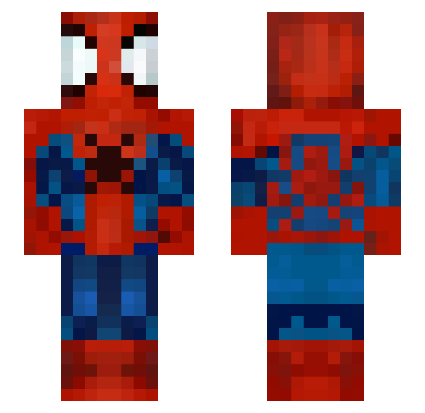 winny Minecraft skin, front and back view