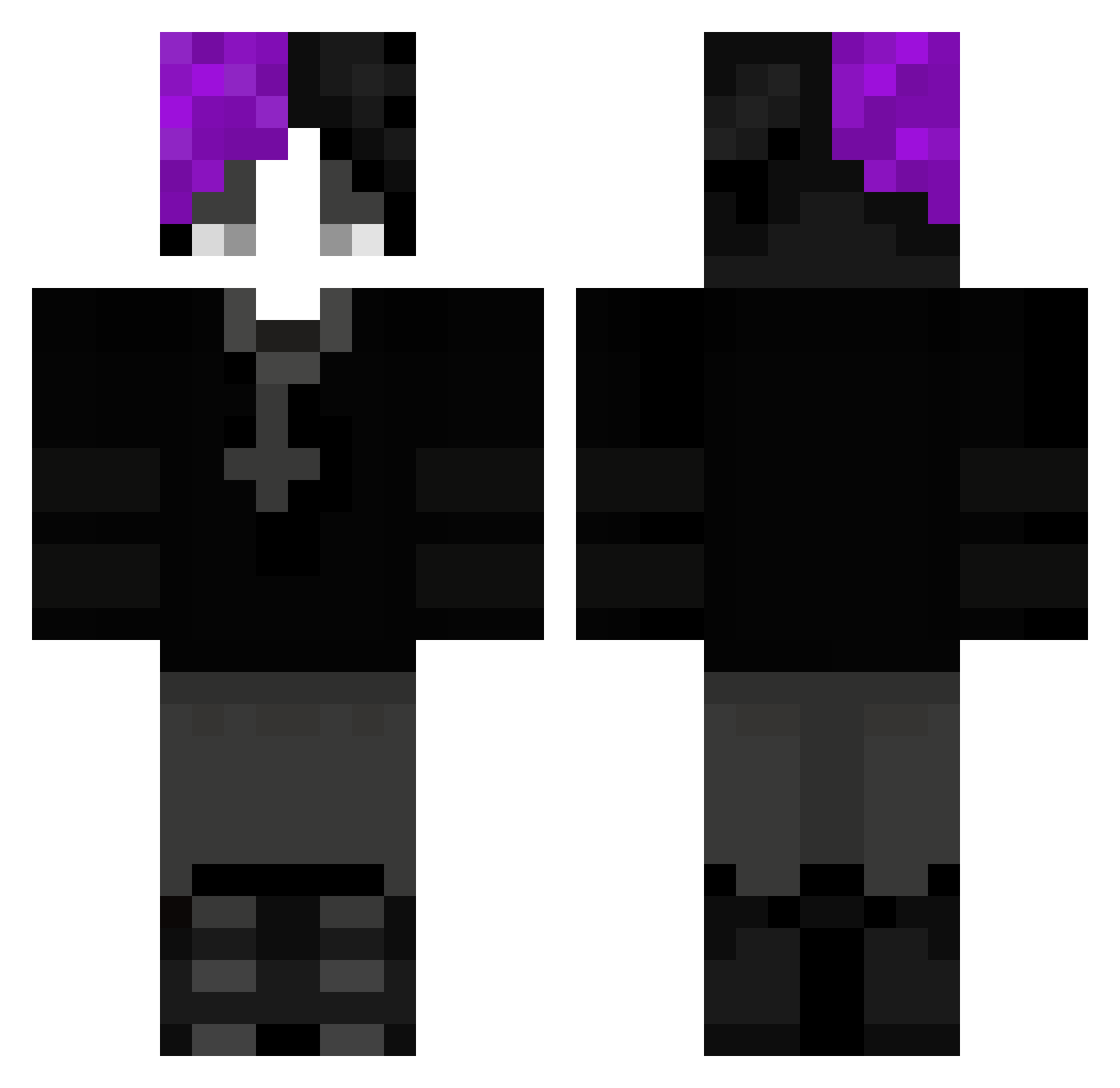 psychicpartyy Minecraft skin, front and back view