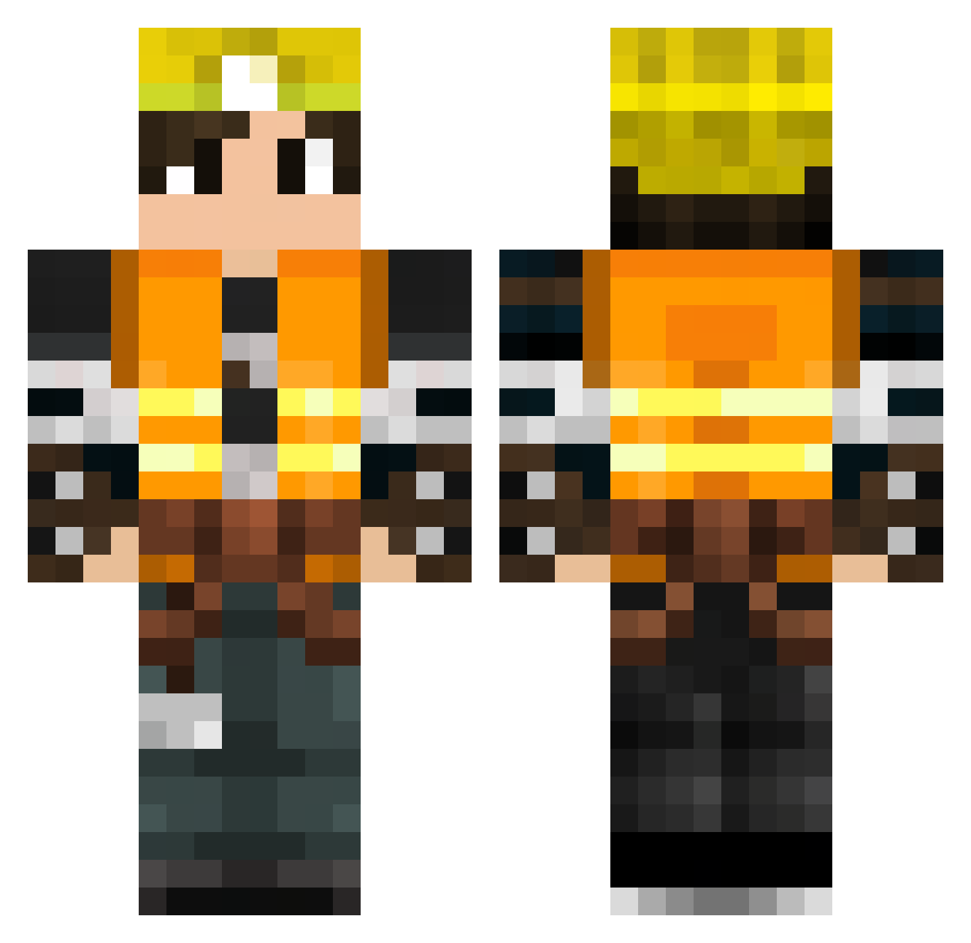 Dles Minecraft skin, front and back view