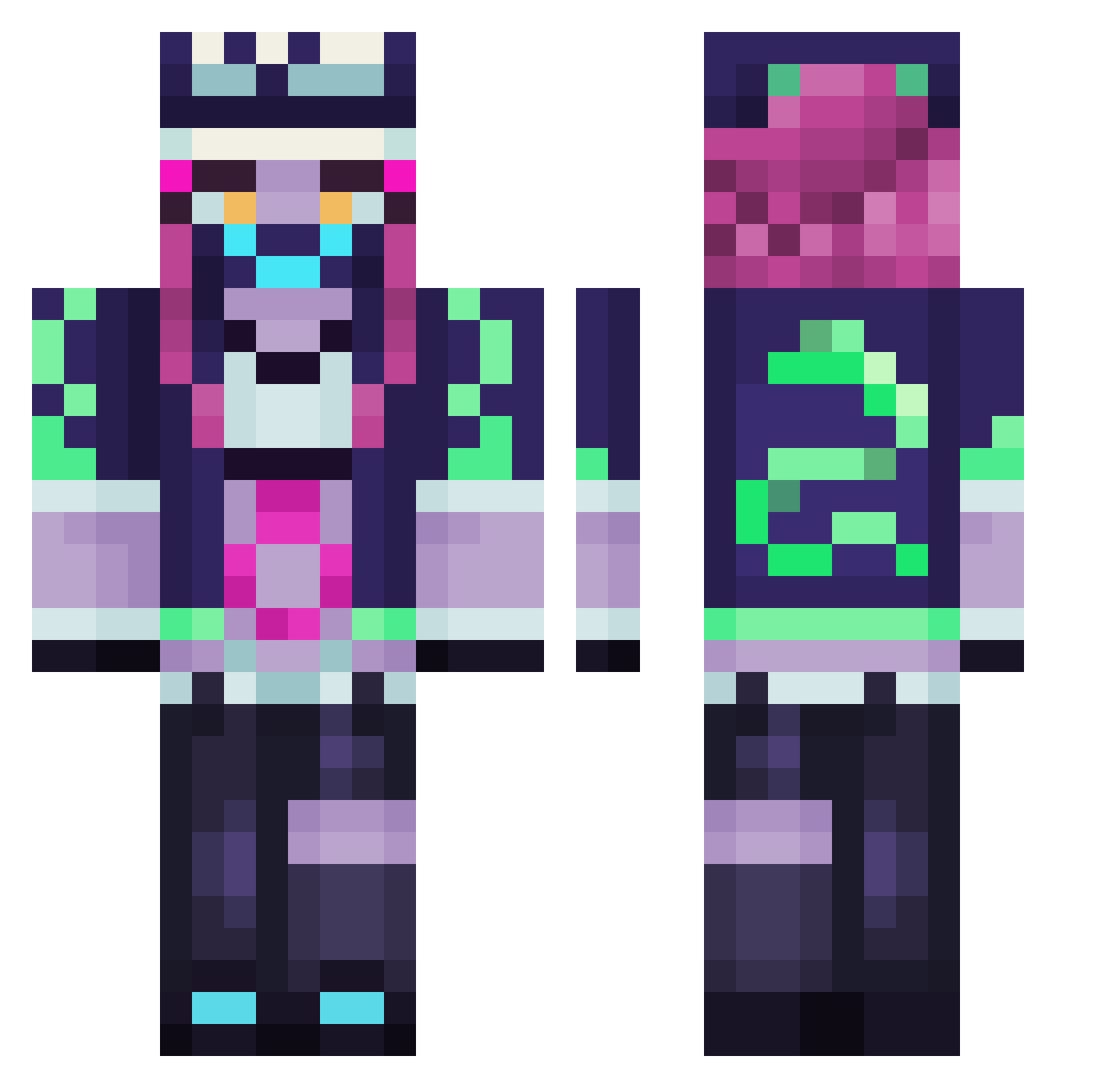 UKDeltaBlade Minecraft skin, front and back view