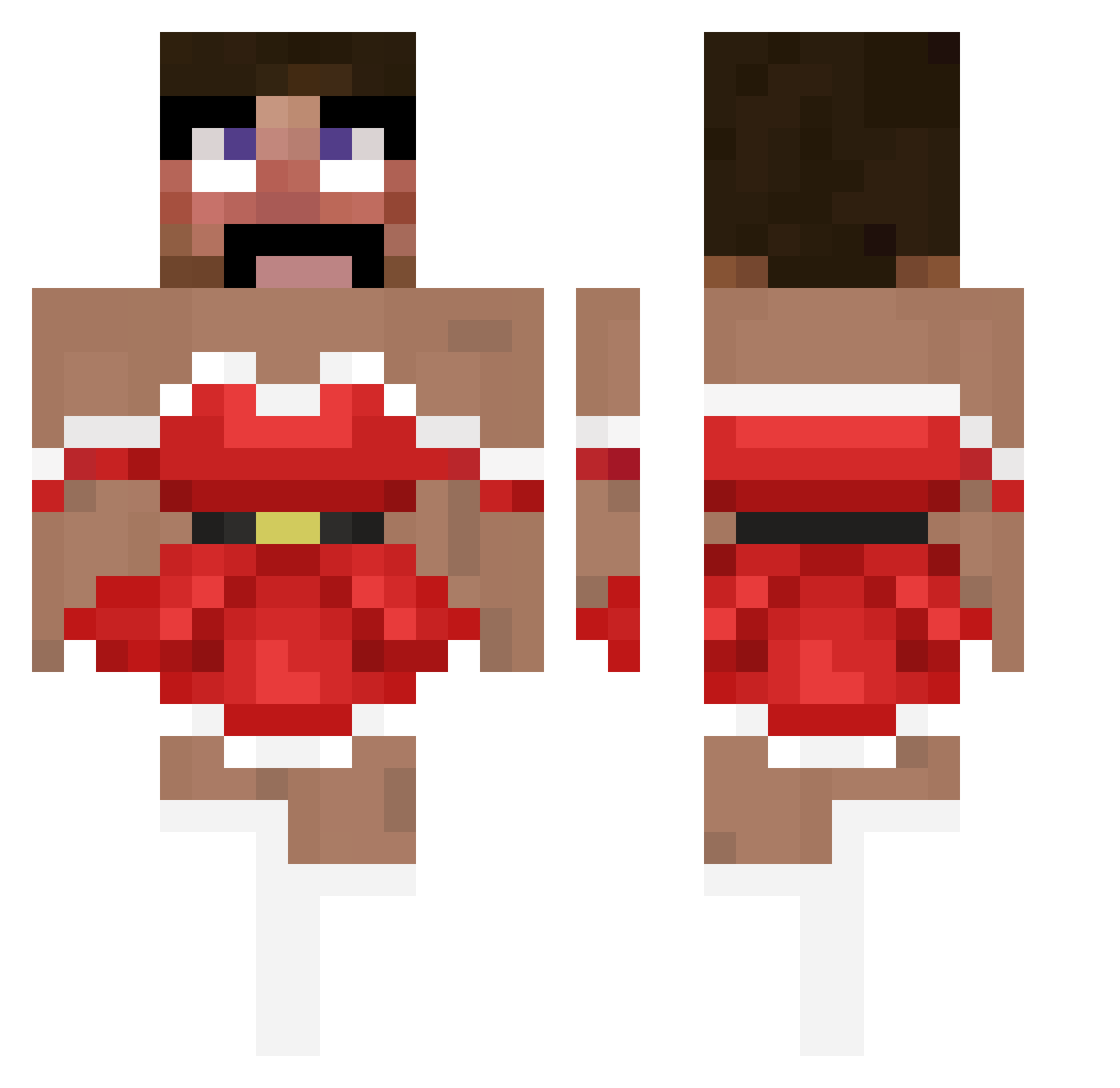 ripmomo Minecraft skin, front and back view