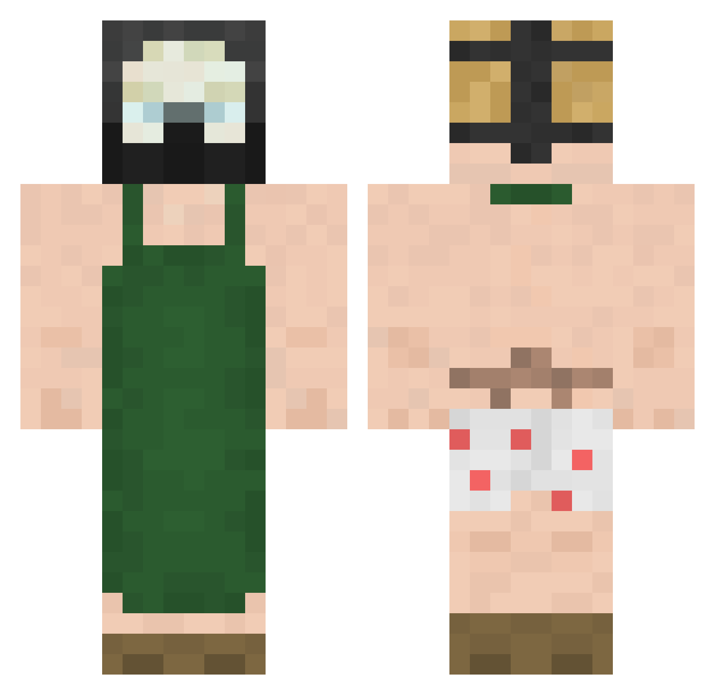 PoopPanda92 Minecraft skin, front and back view