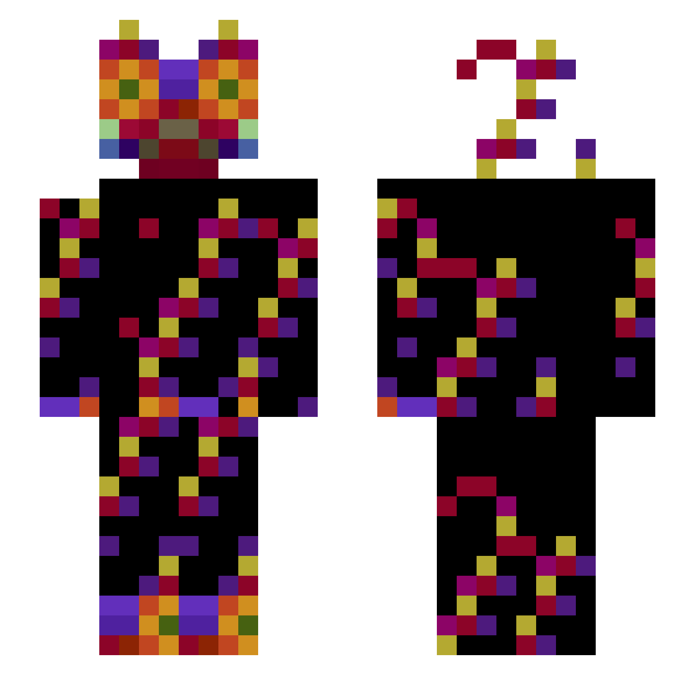 ElPouillon Minecraft skin, front and back view