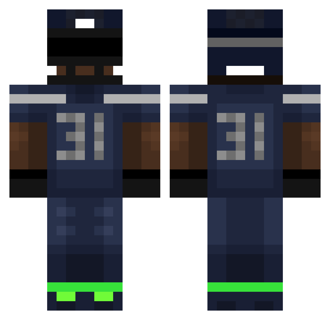 VtrueOnBeetroot Minecraft skin, front and back view