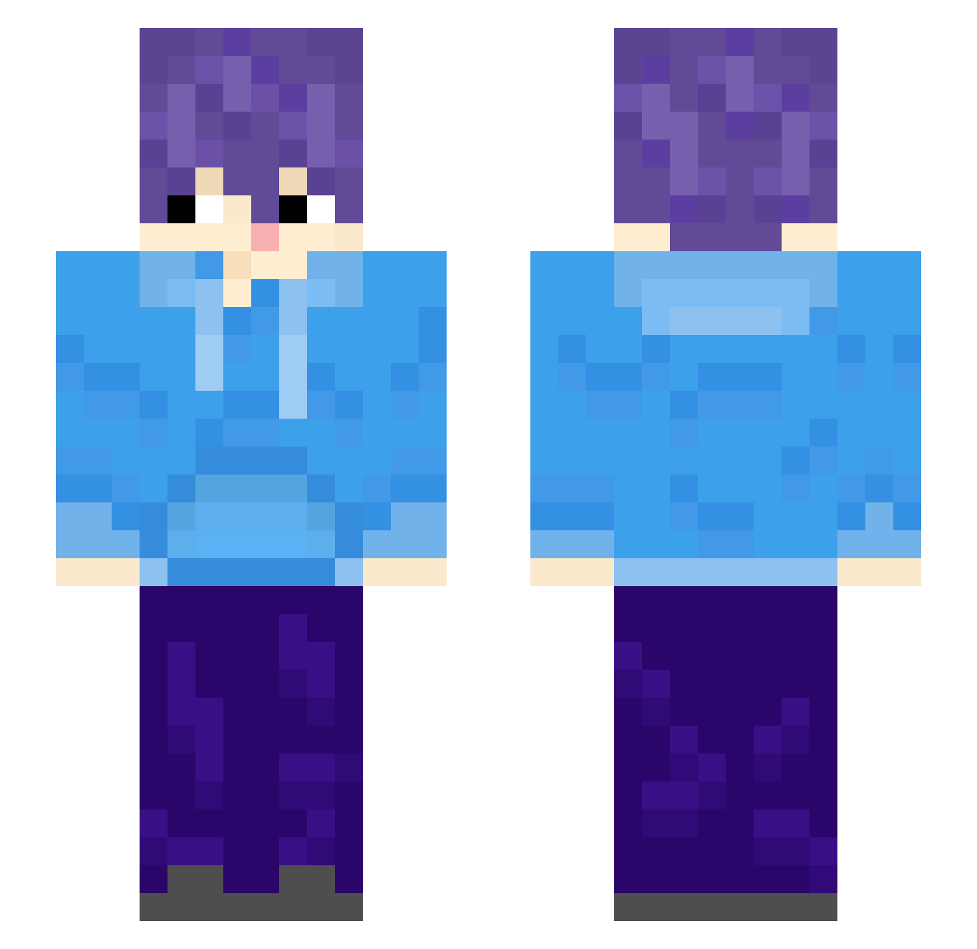 SCAMACCOUNTBUY Minecraft skin, front and back view