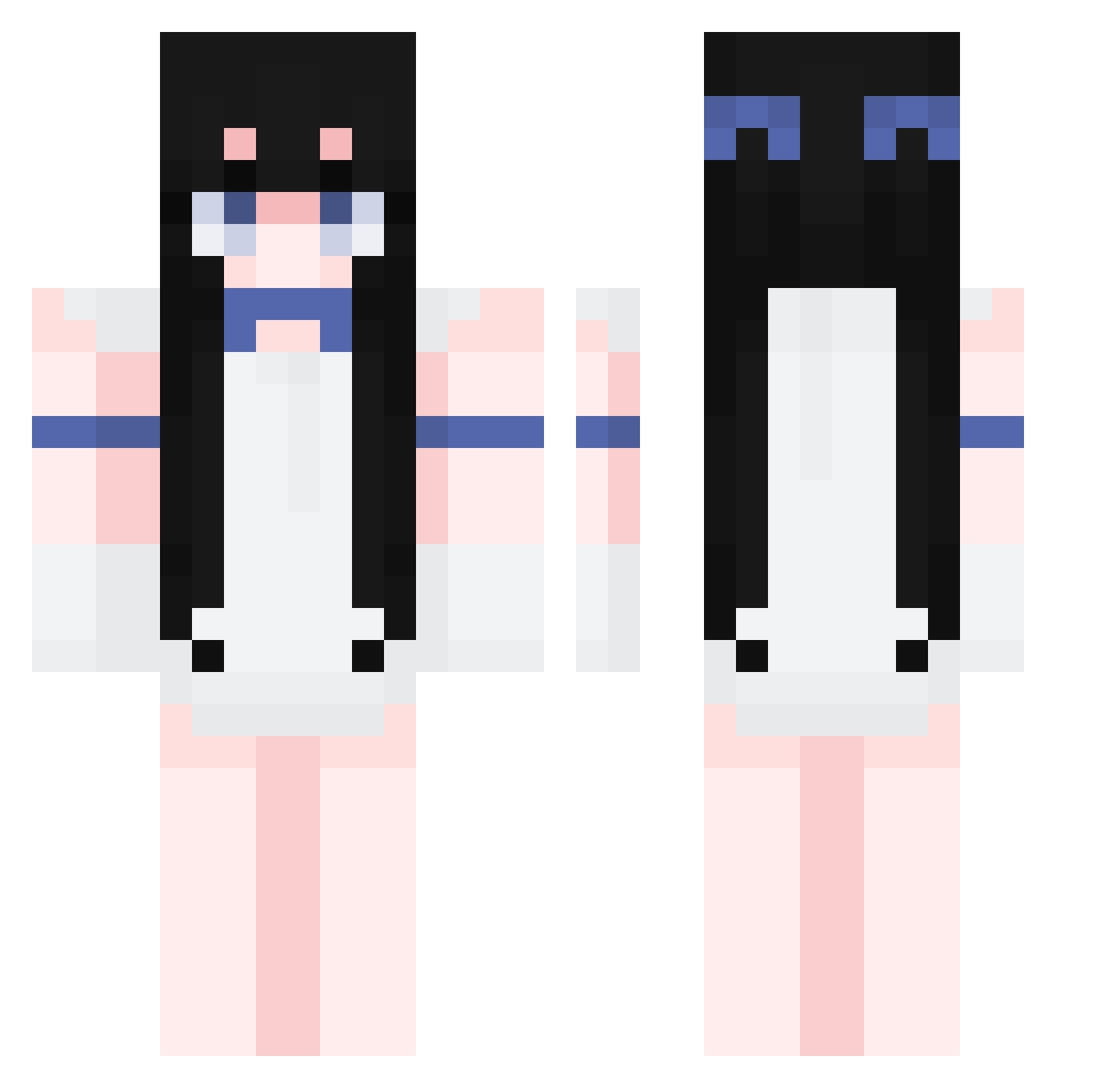 Kosedek Minecraft skin, front and back view