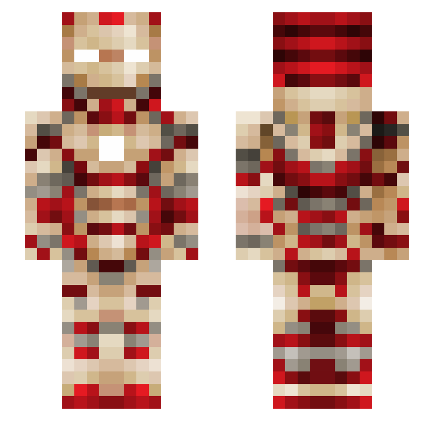 PietHeijn Minecraft skin, front and back view