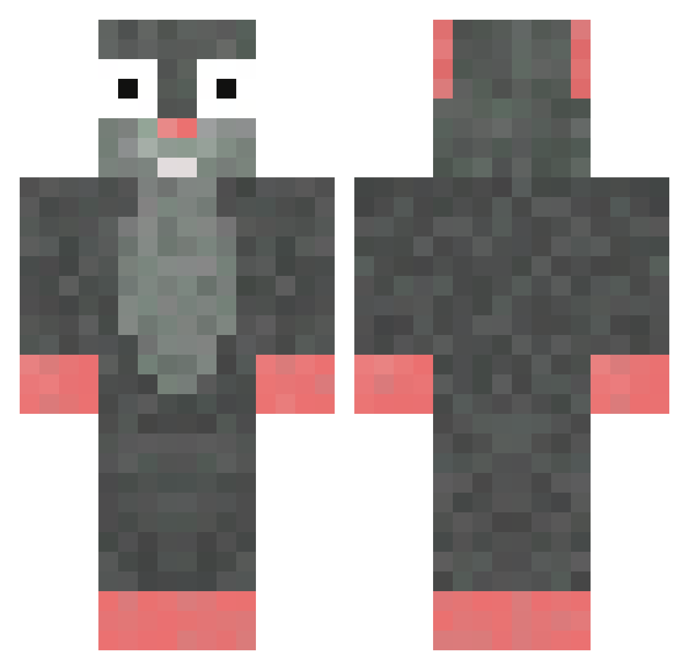 RataoDoMine Minecraft skin, front and back view
