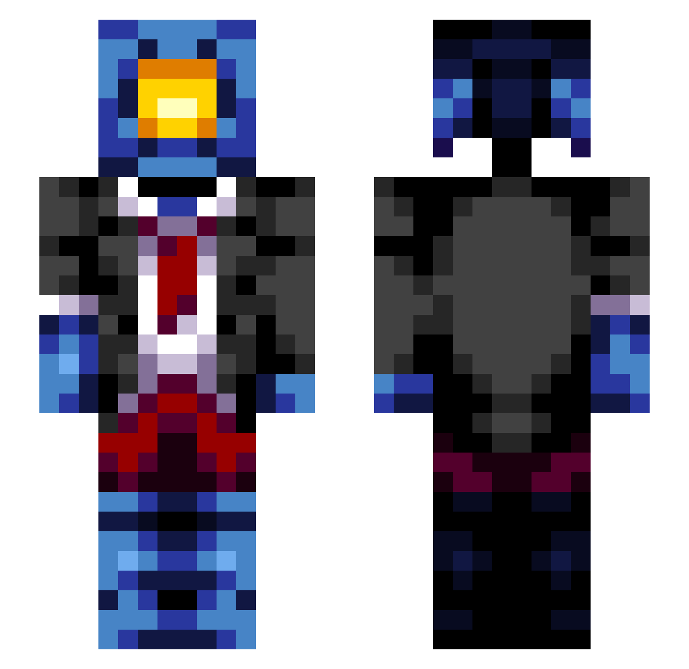 KingMewnos22 Minecraft skin, front and back view