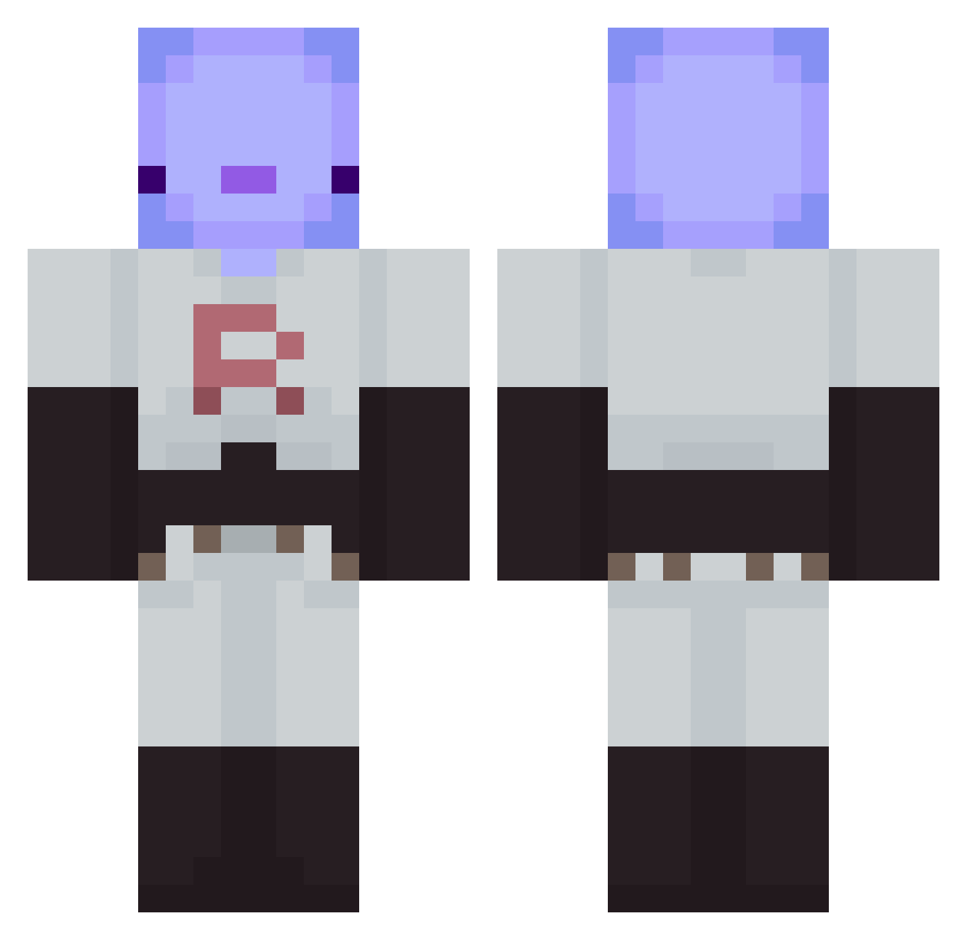 Agricole Minecraft skin, front and back view