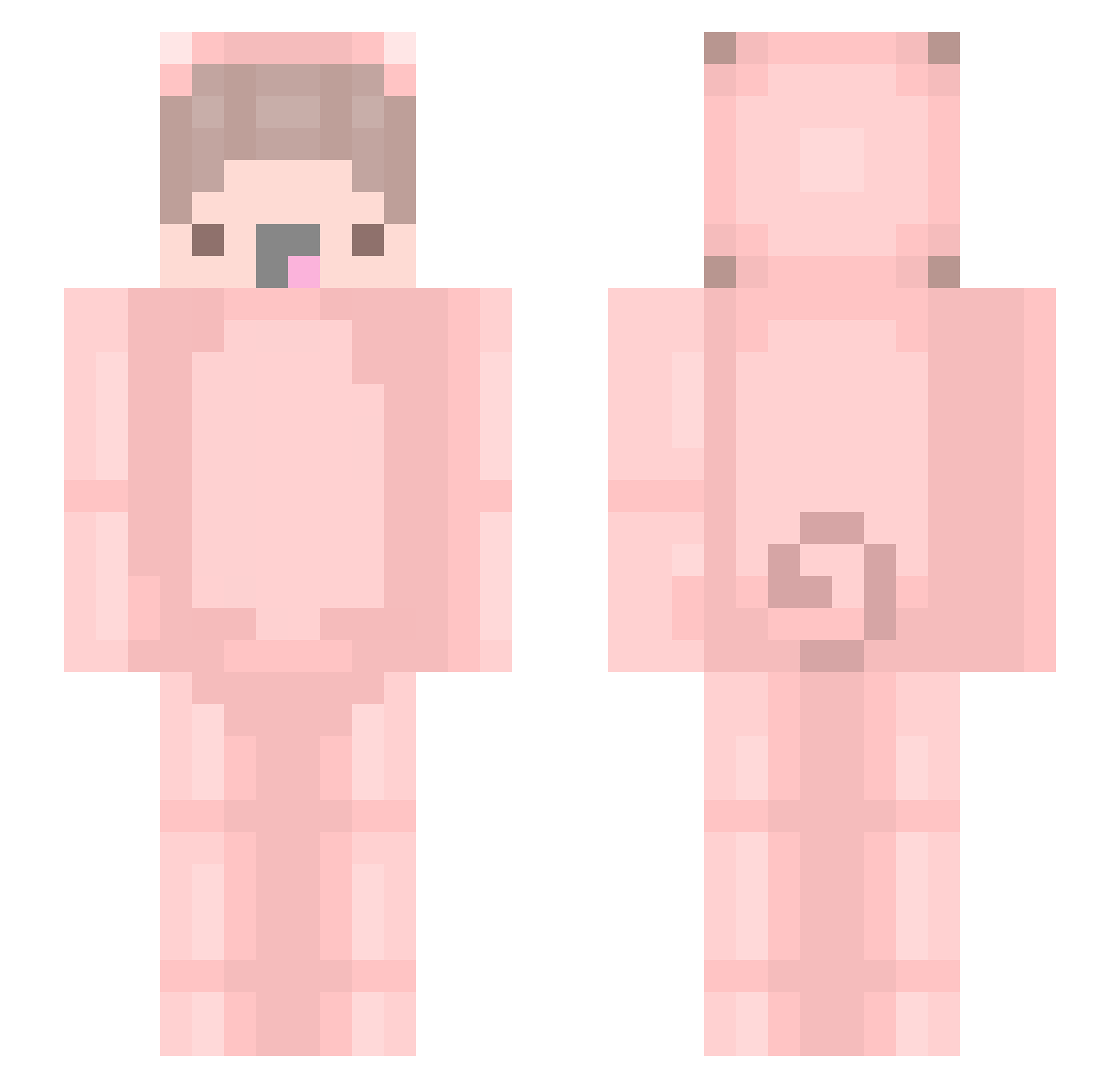 TryingRandy Minecraft skin, front and back view