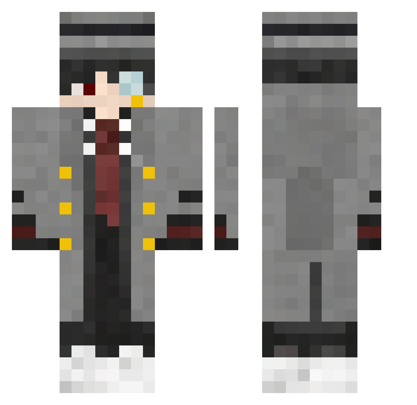 yuuki14202028 Minecraft skin, front and back view