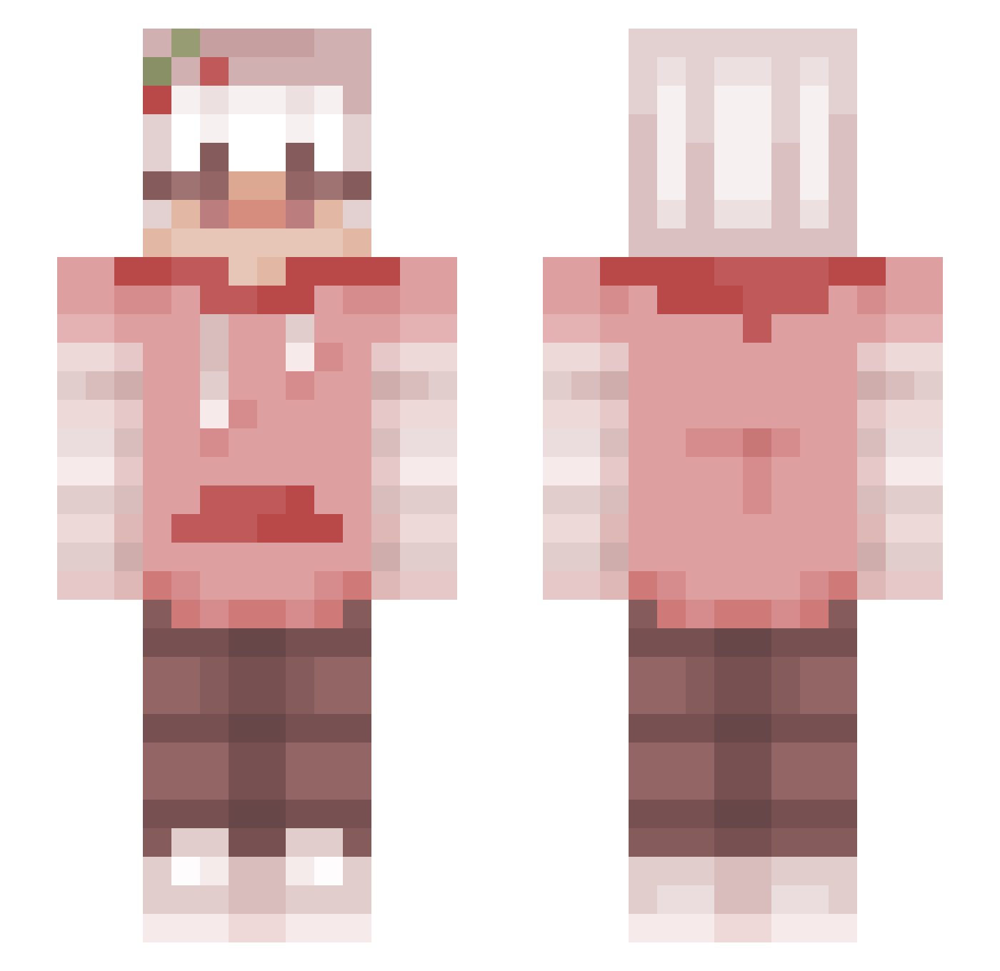 LuvsickCanniball Minecraft skin, front and back view