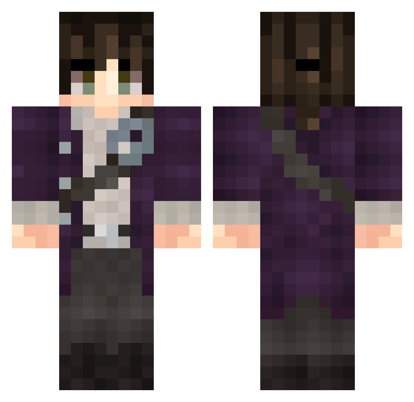 Desoccu Minecraft skin, front and back view