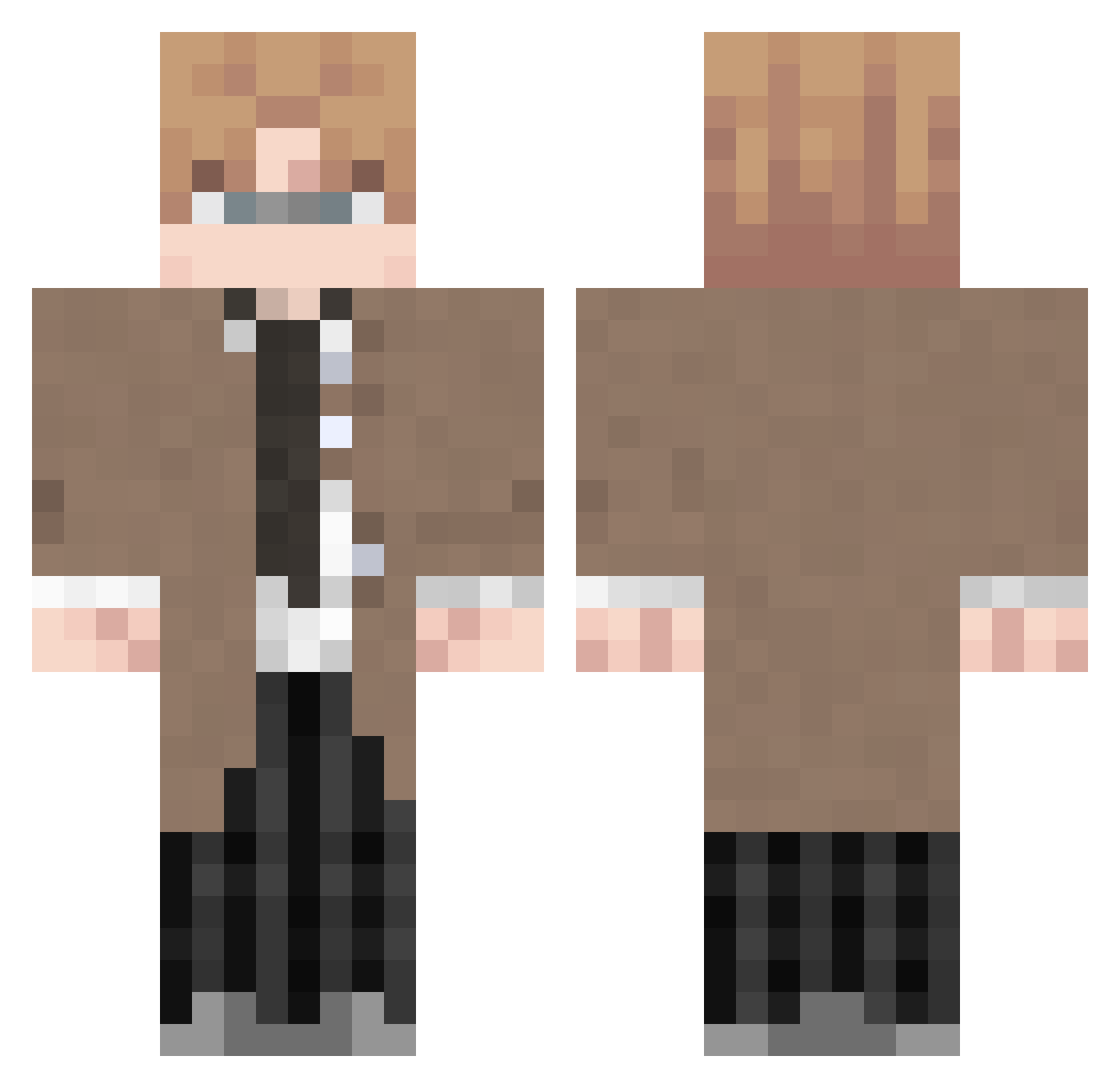 vor88 Minecraft skin, front and back view
