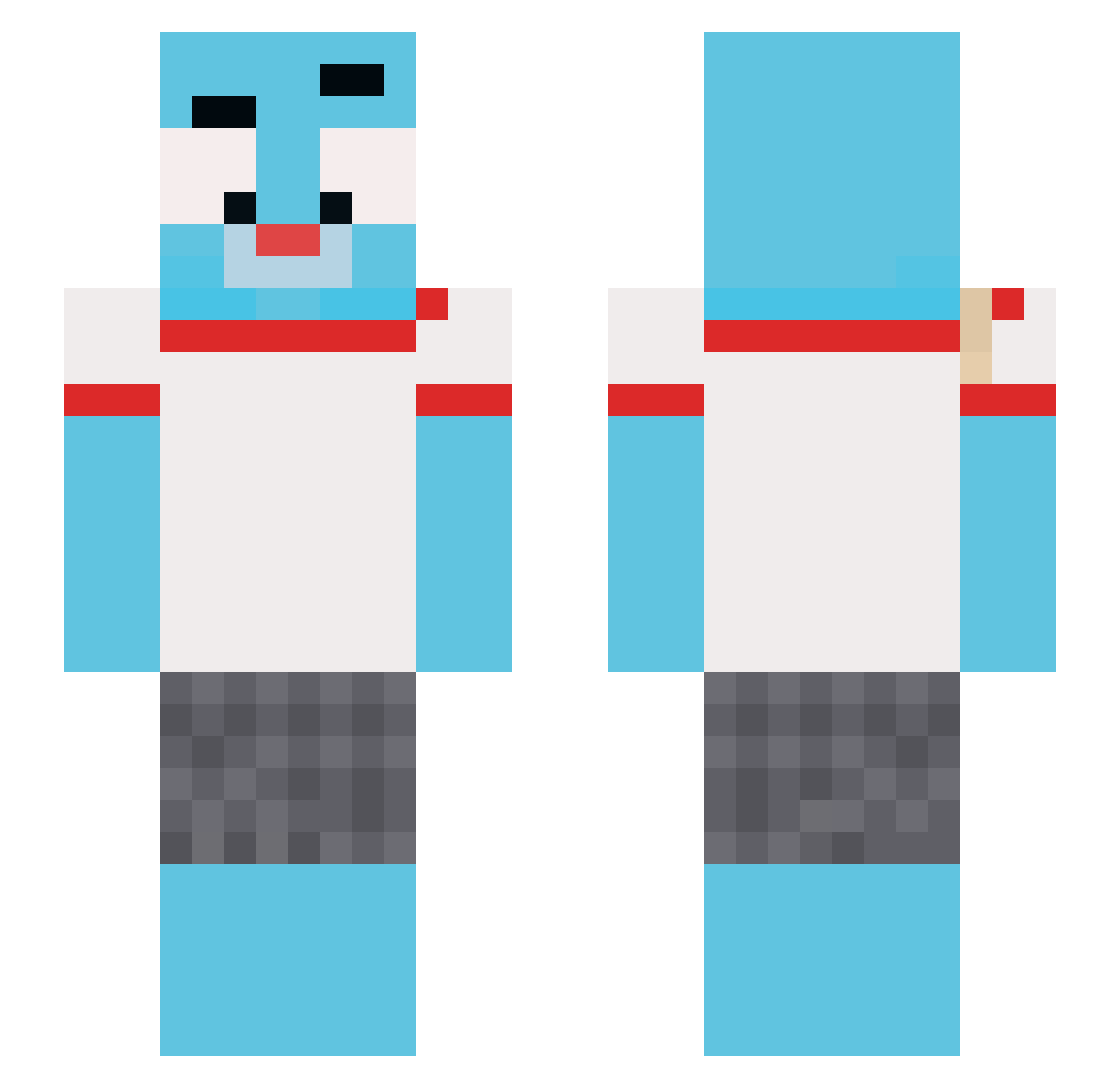 Er_Brasiliano Minecraft skin, front and back view