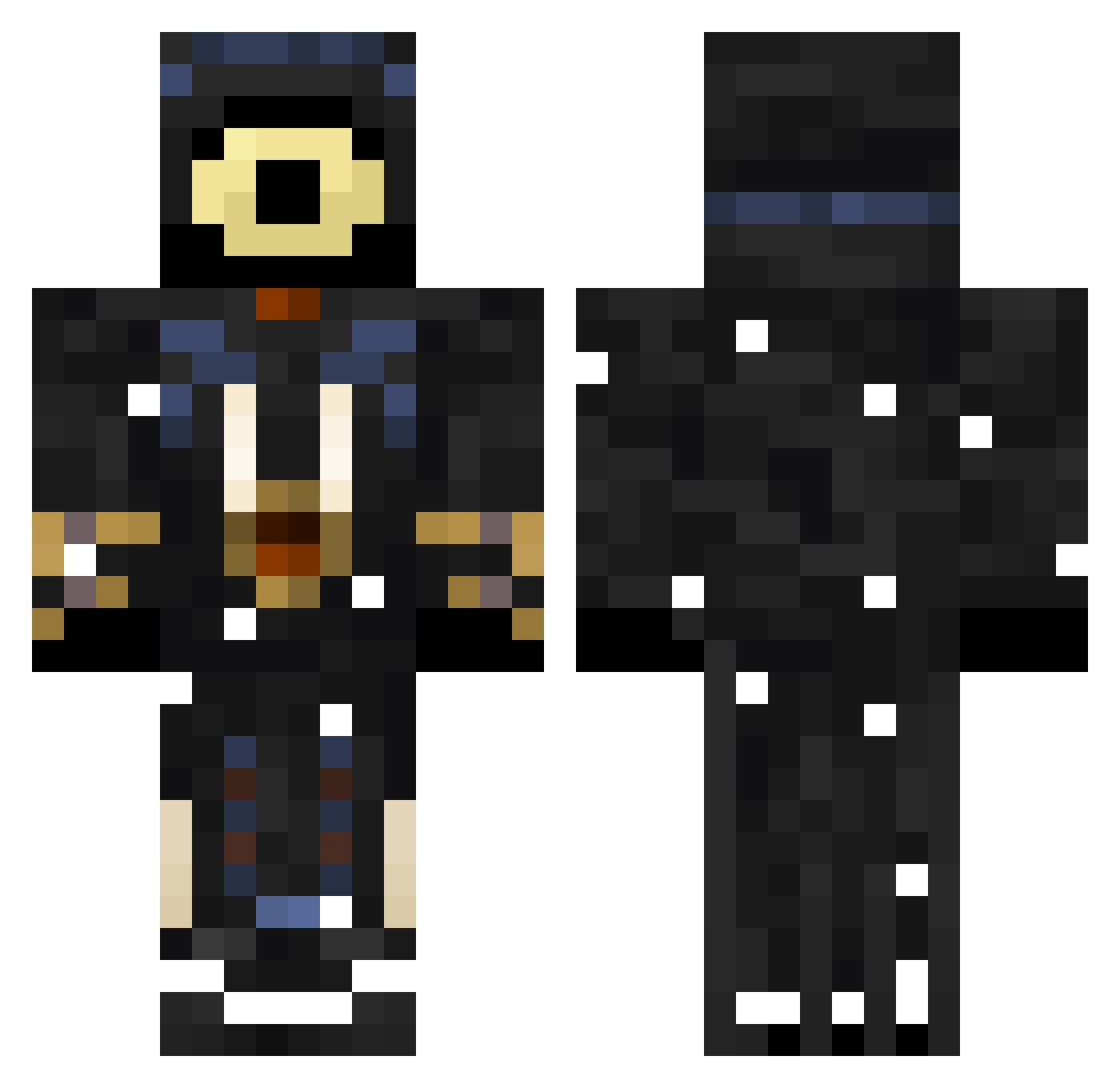LooZ_Wise Minecraft skin, front and back view