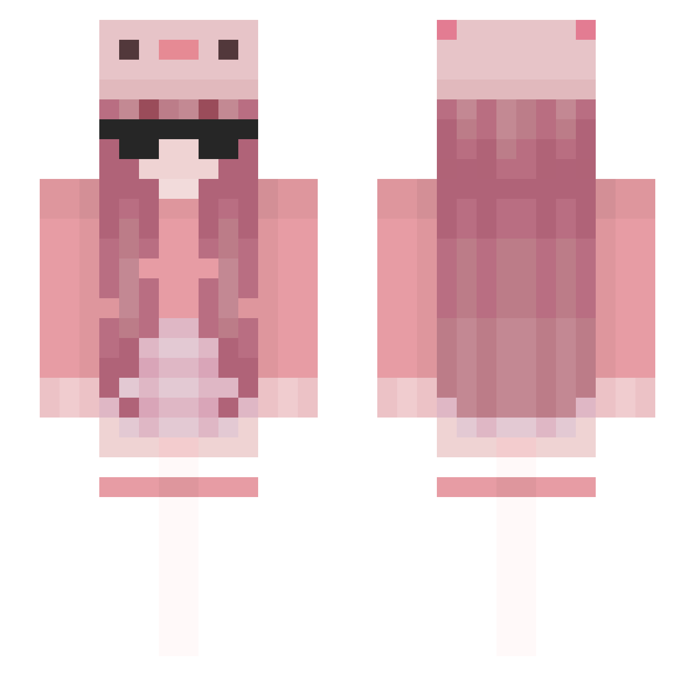 _Maggie3 Minecraft skin, front and back view