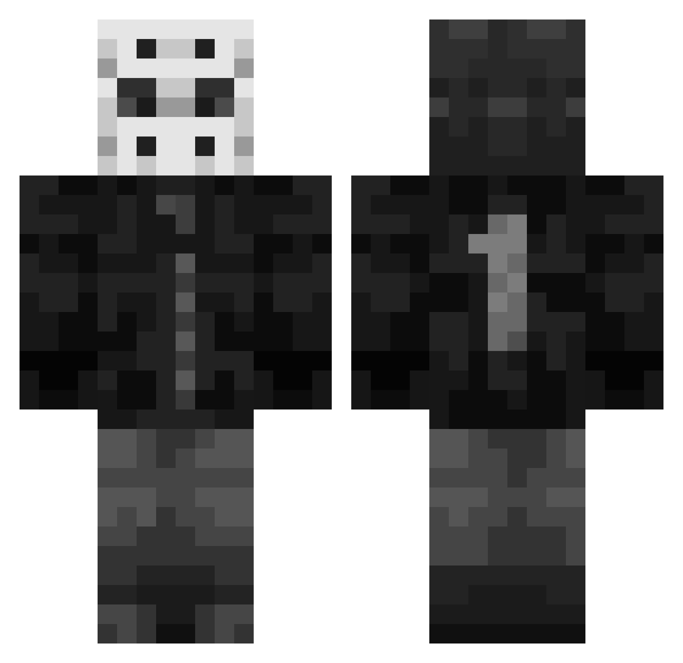 Amun_MC Minecraft skin, front and back view