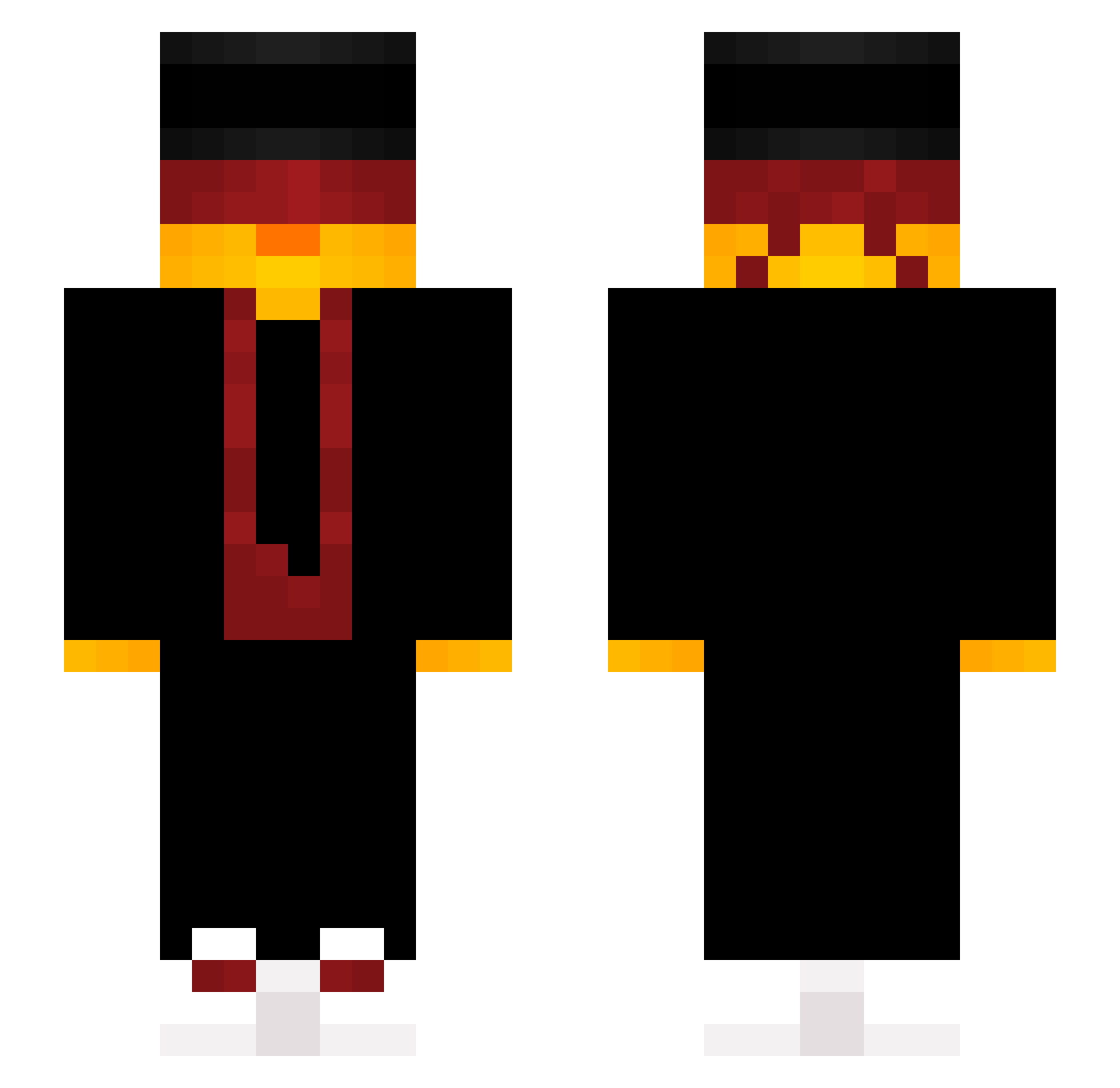only5xp Minecraft skin, front and back view