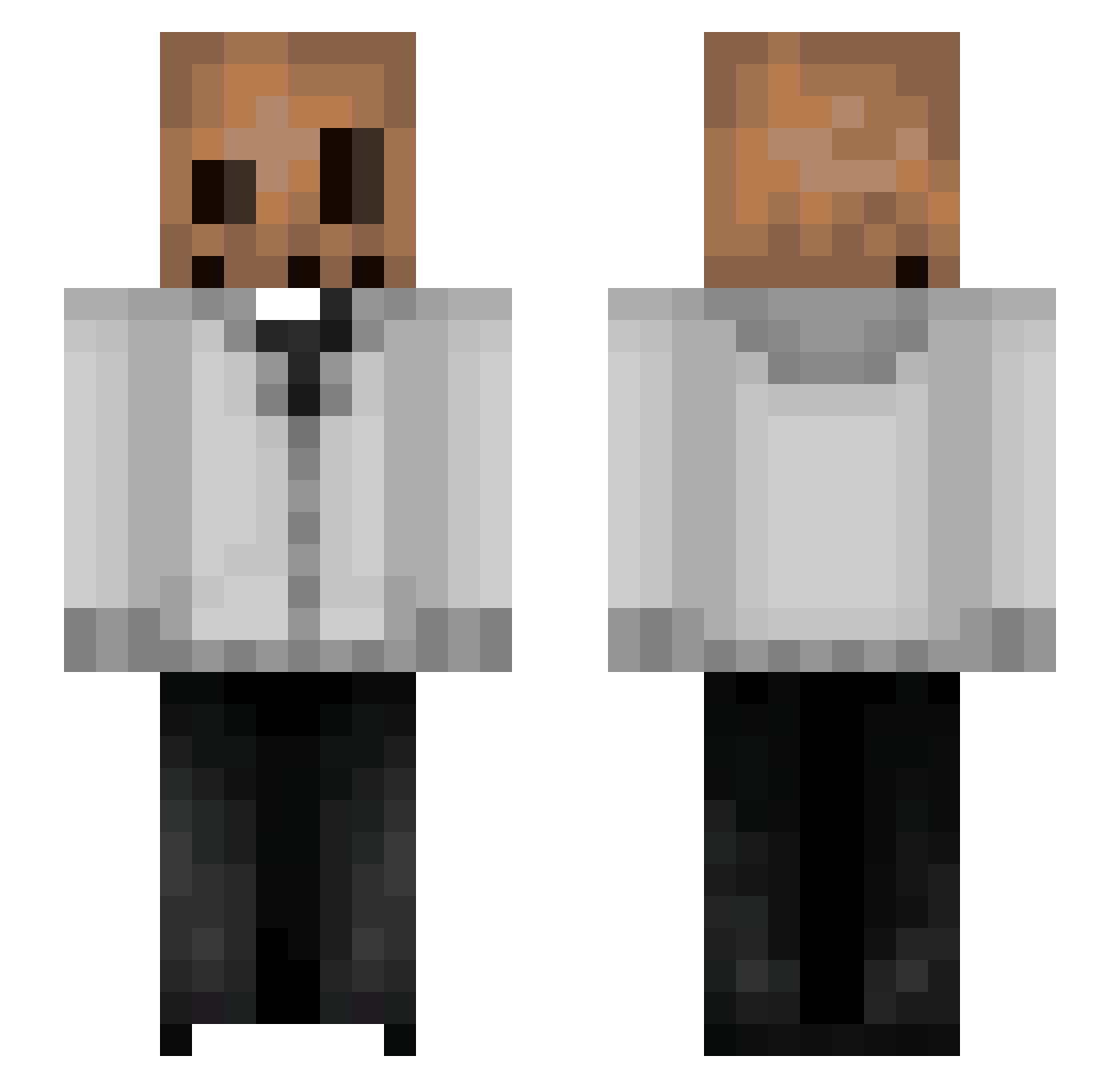 its_axell Minecraft skin, front and back view