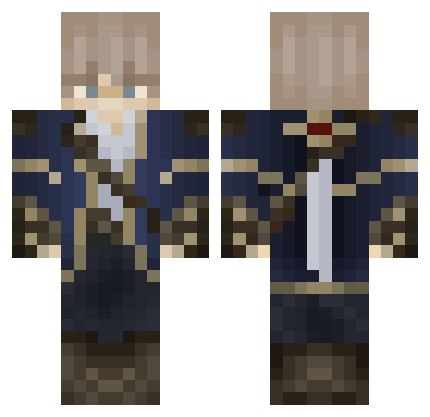 terrolt Minecraft skin, front and back view