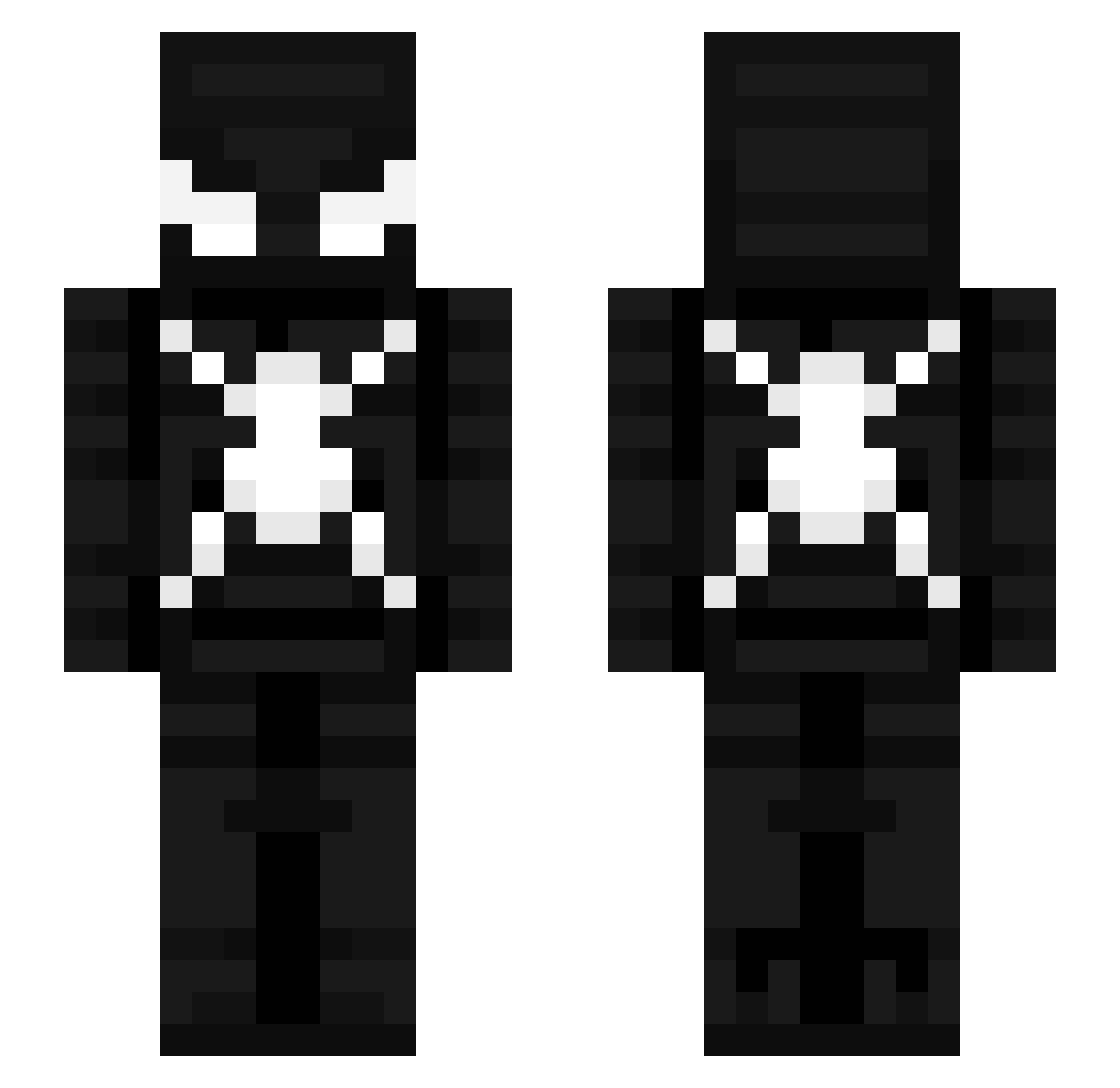 Testified_ Minecraft skin, front and back view