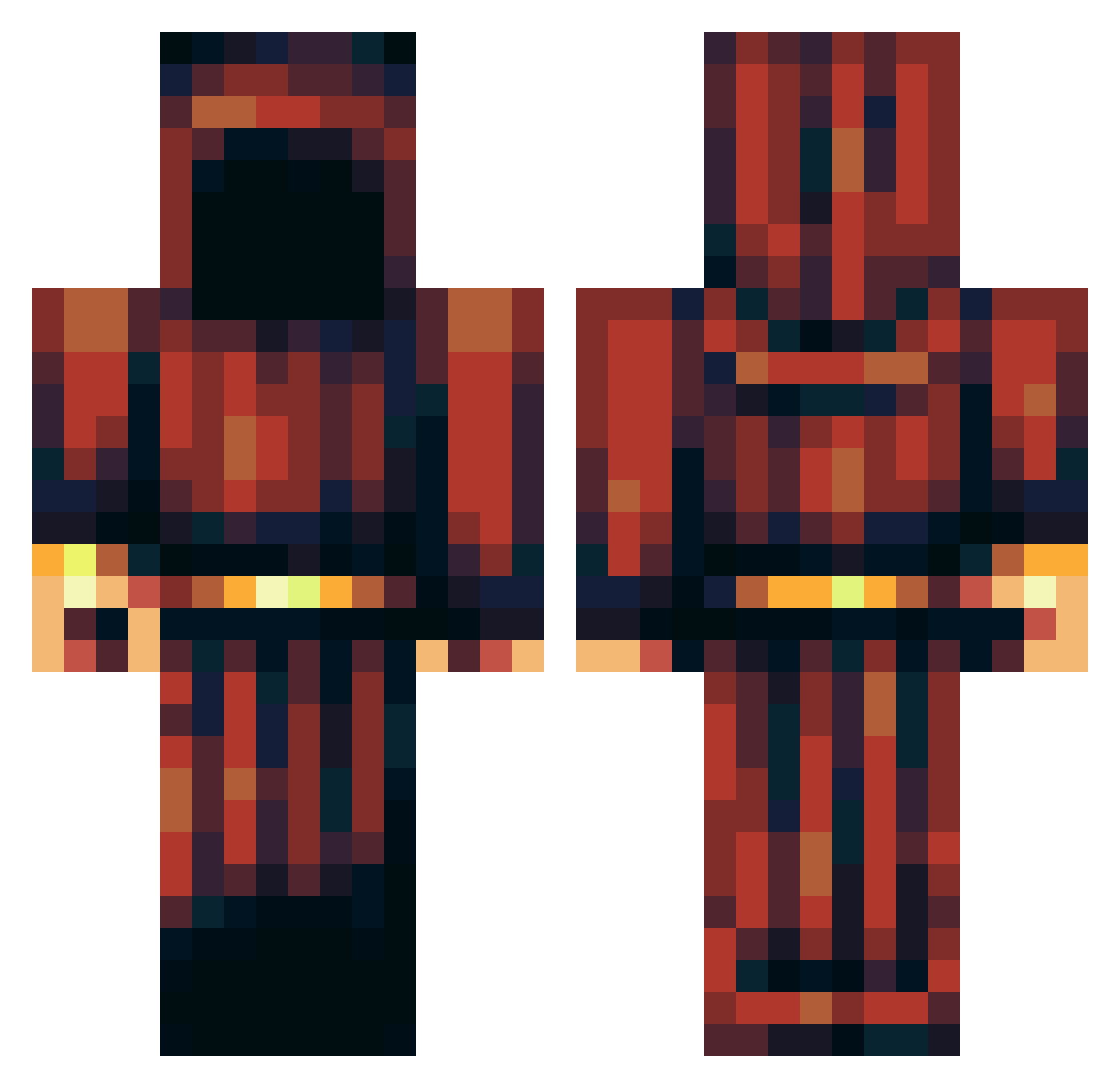 Edwaro Minecraft skin, front and back view