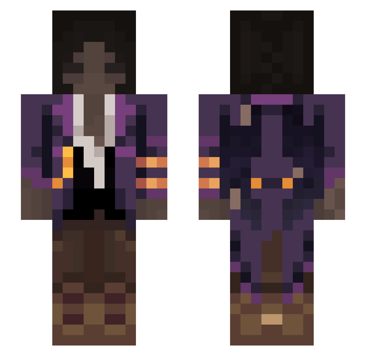 fru1tbowl Minecraft skin, front and back view