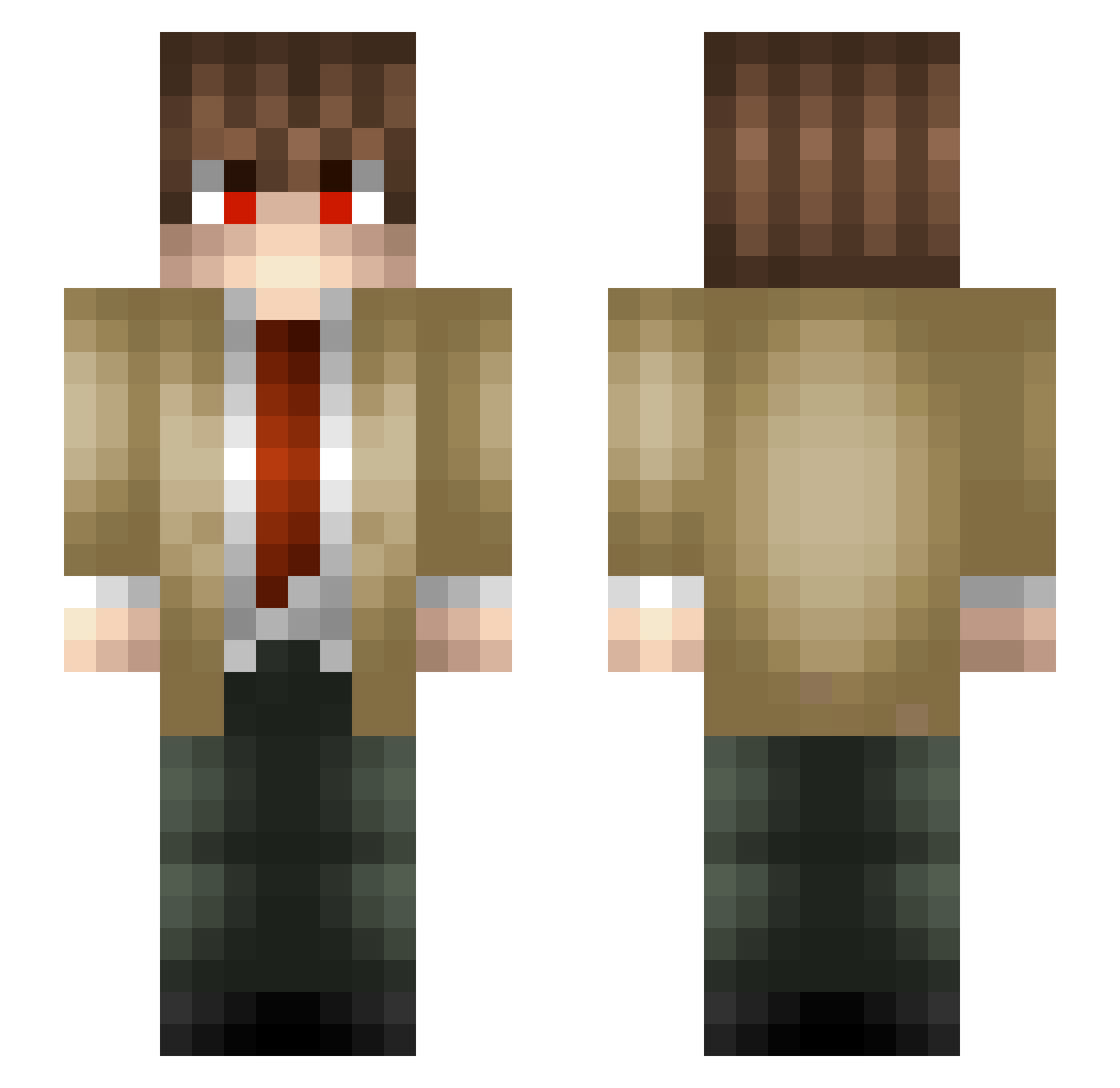 Paulitho Minecraft skin, front and back view