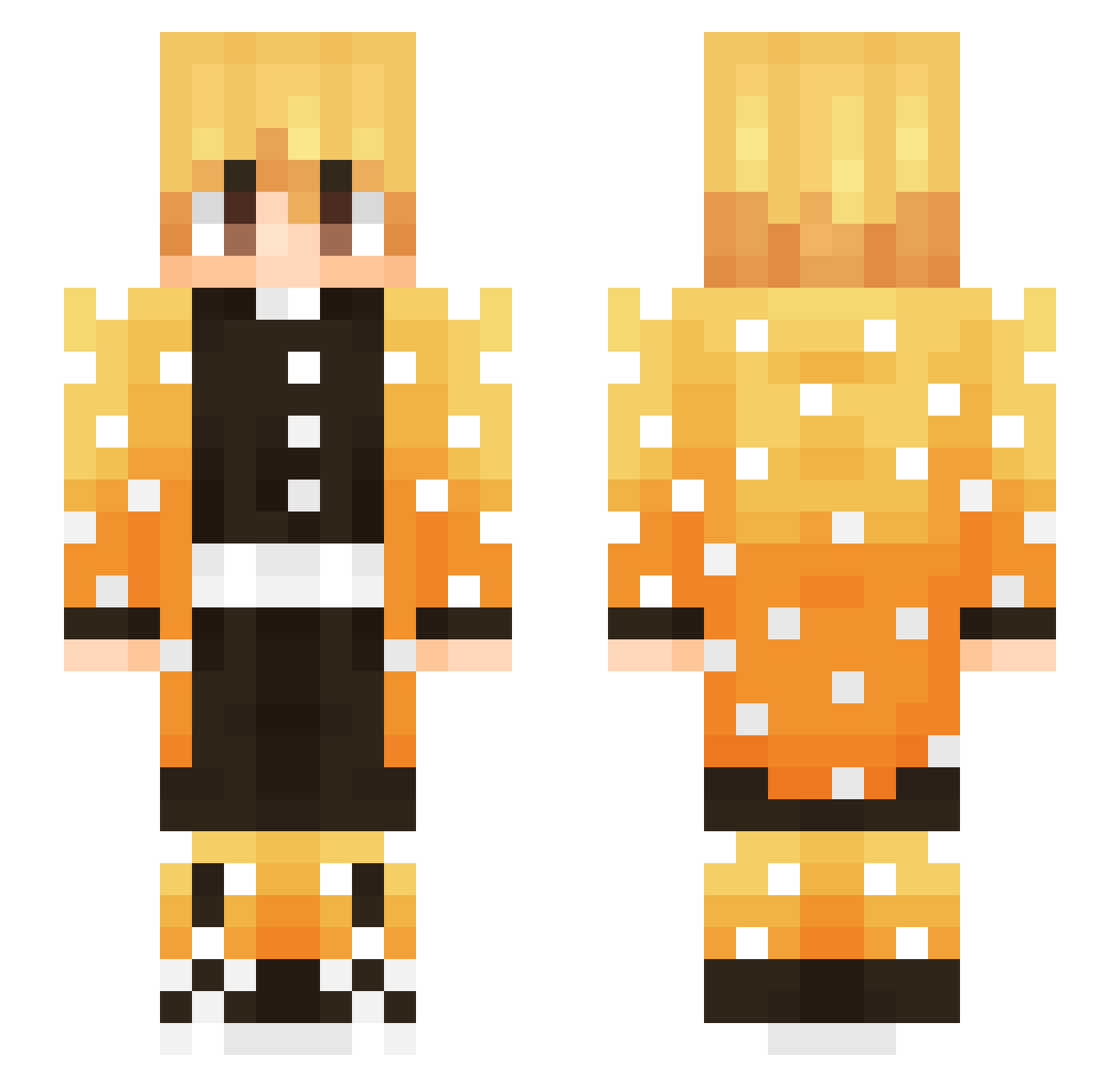 MengYaGG Minecraft skin, front and back view