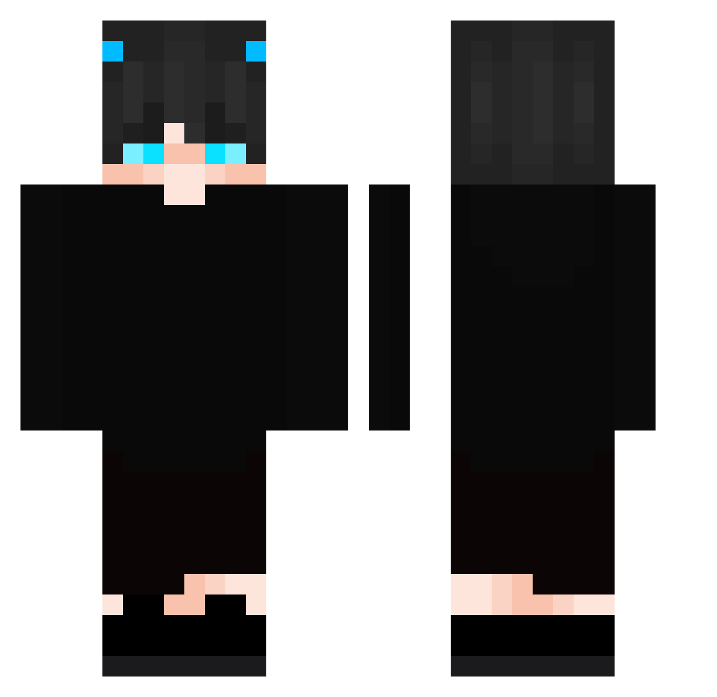 TNTmohamed Minecraft skin, front and back view