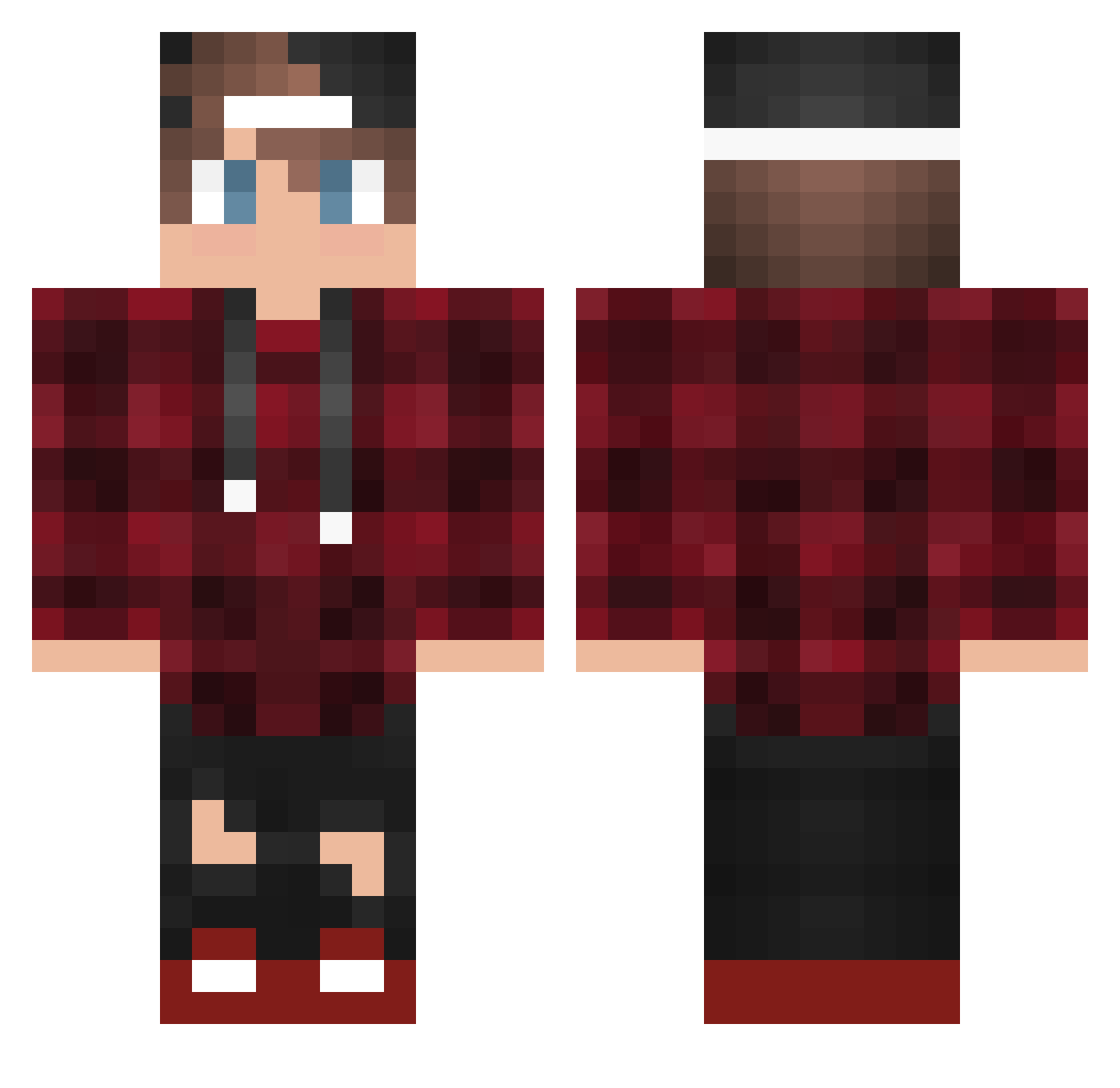 Target753 Minecraft skin, front and back view
