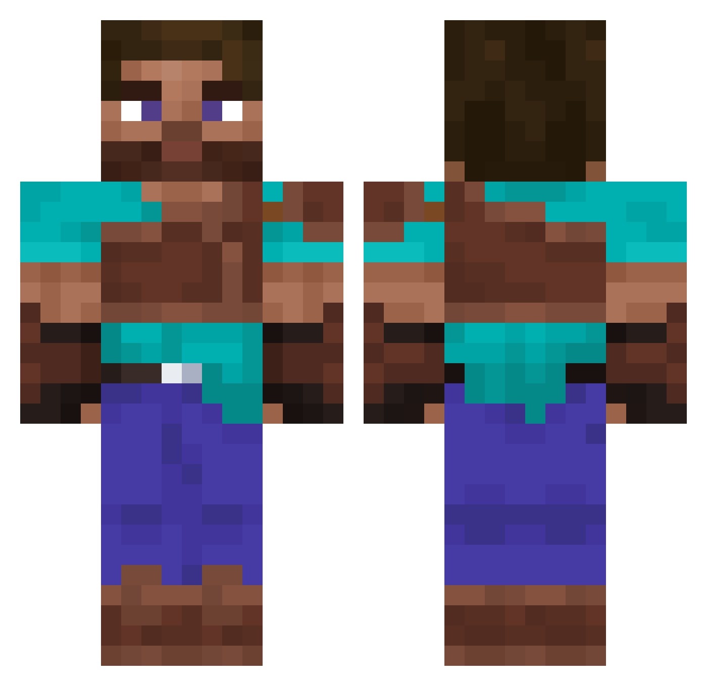 TheWhiteGoat Minecraft skin, front and back view