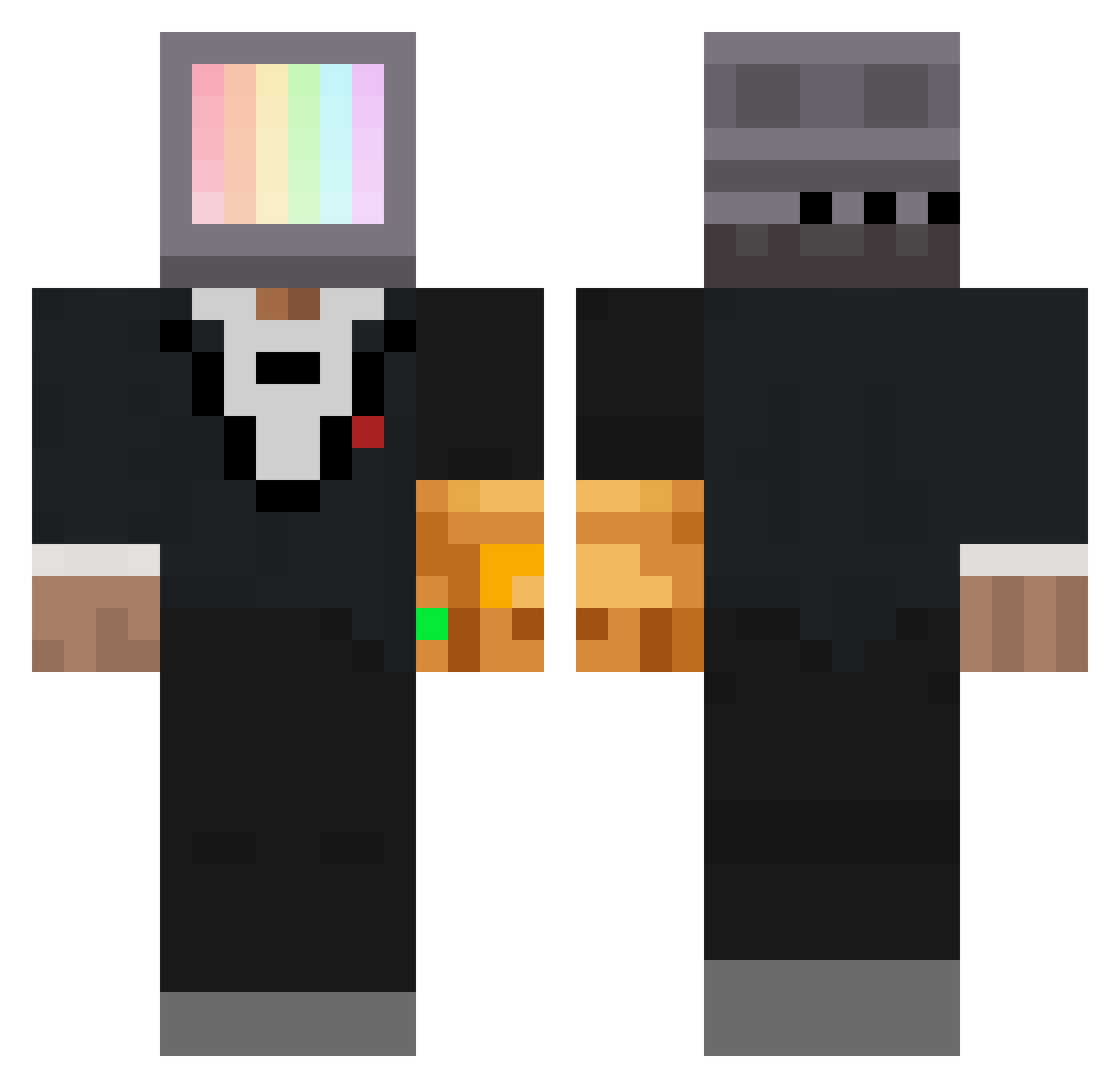 ex4 Minecraft skin, front and back view